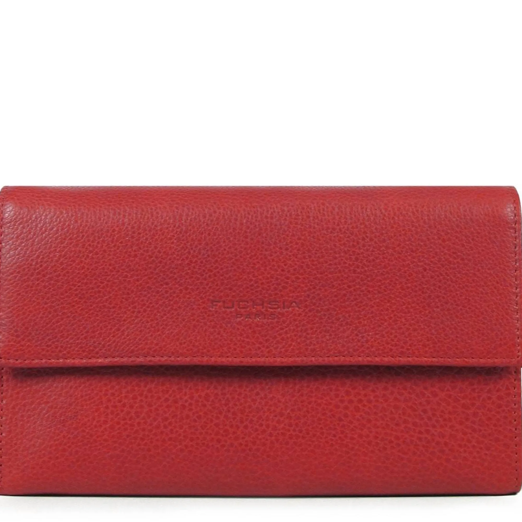 Fuchsia Portefeuilles Femme*Compagnon a rabat cuir vachette Saxo