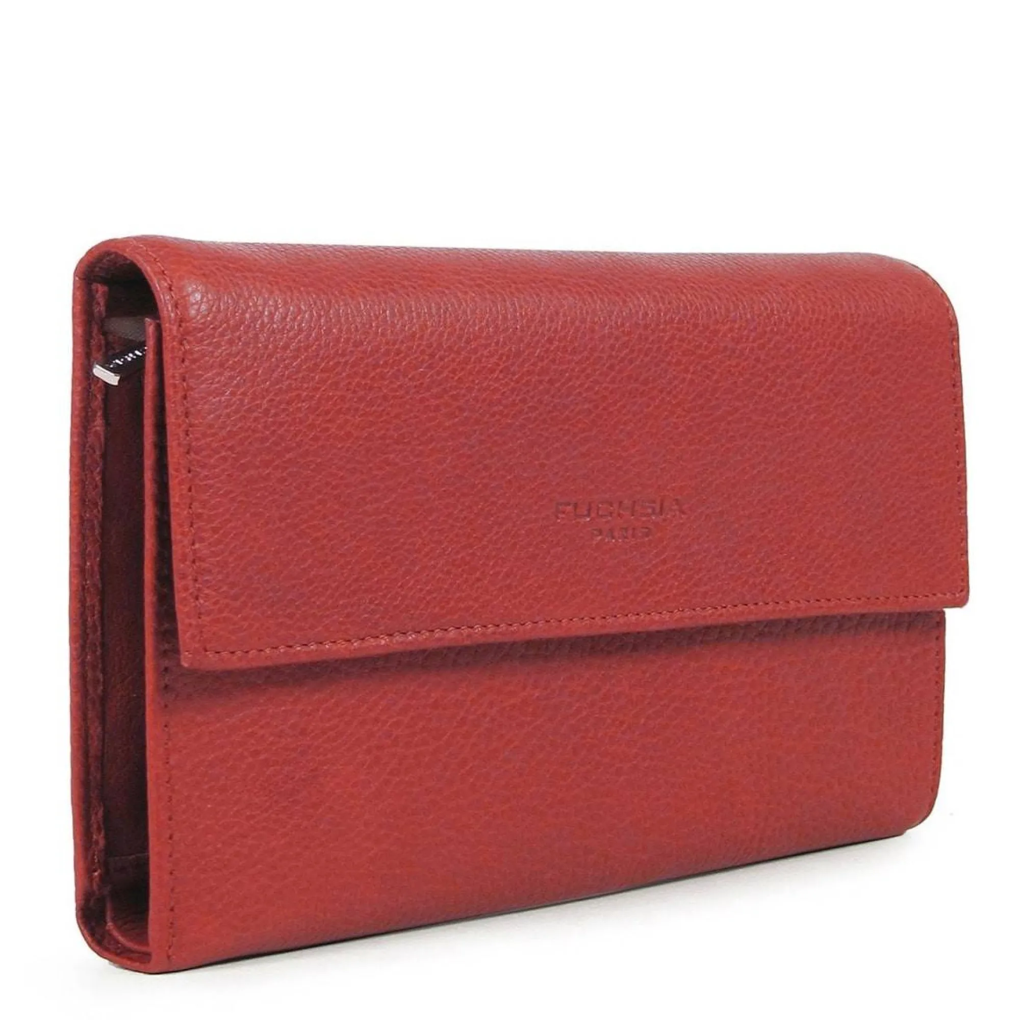 Fuchsia Portefeuilles Femme*Compagnon a rabat cuir vachette Saxo