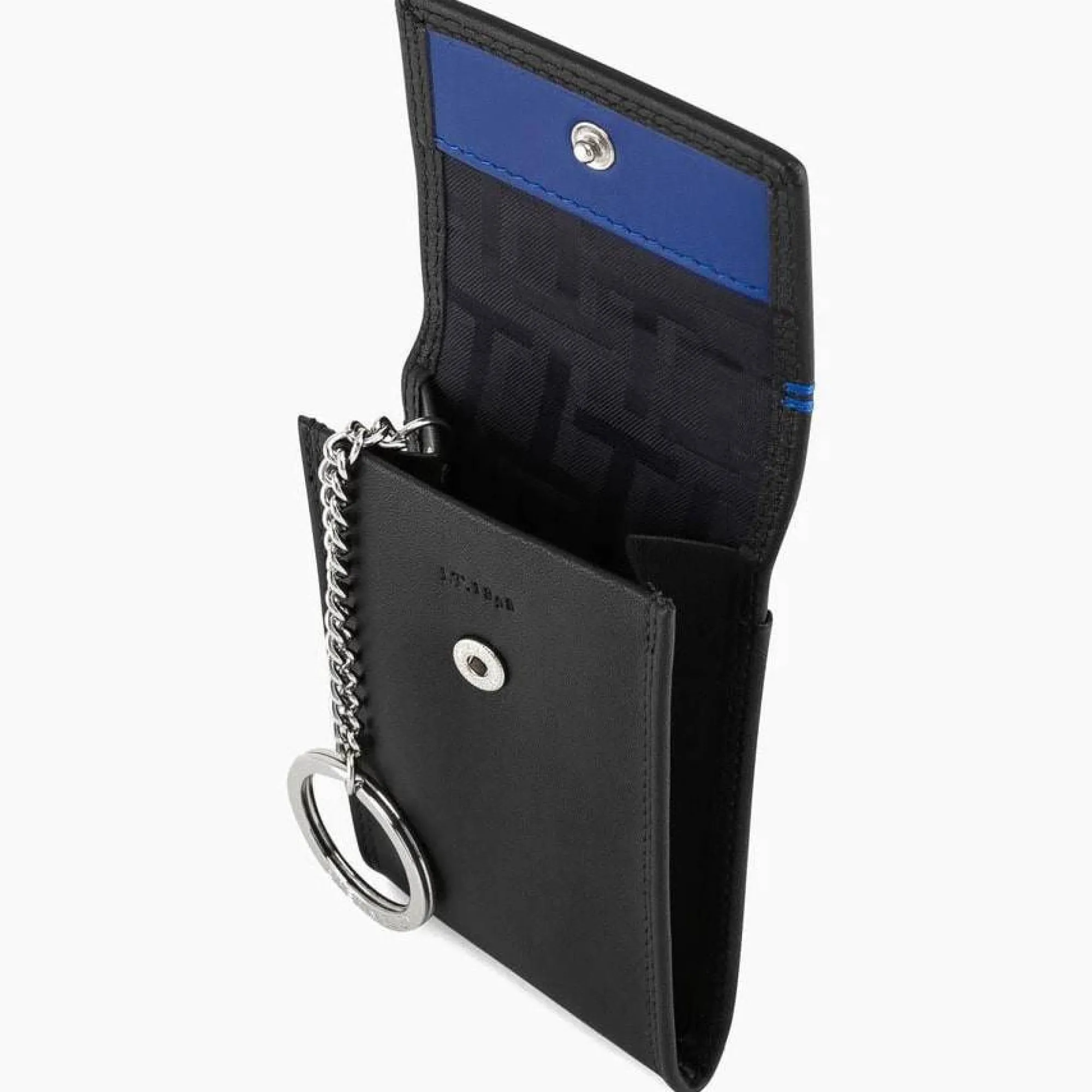 Le Tanneur Porte-Clés*Etui cles a rabat cuir lisse Martin Noir