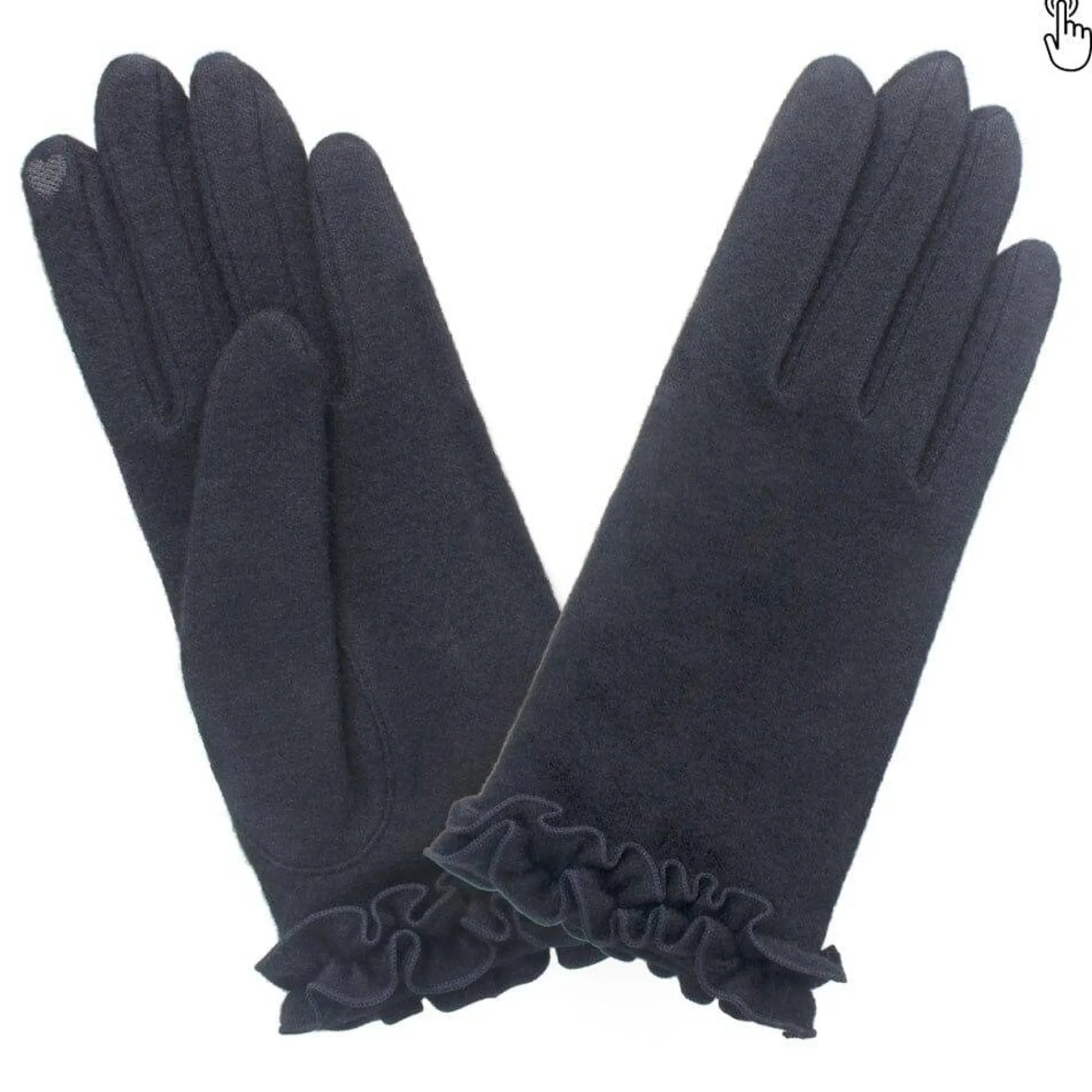 Glove Story Gants Femme*Gants pour ecran tactile revers fronce