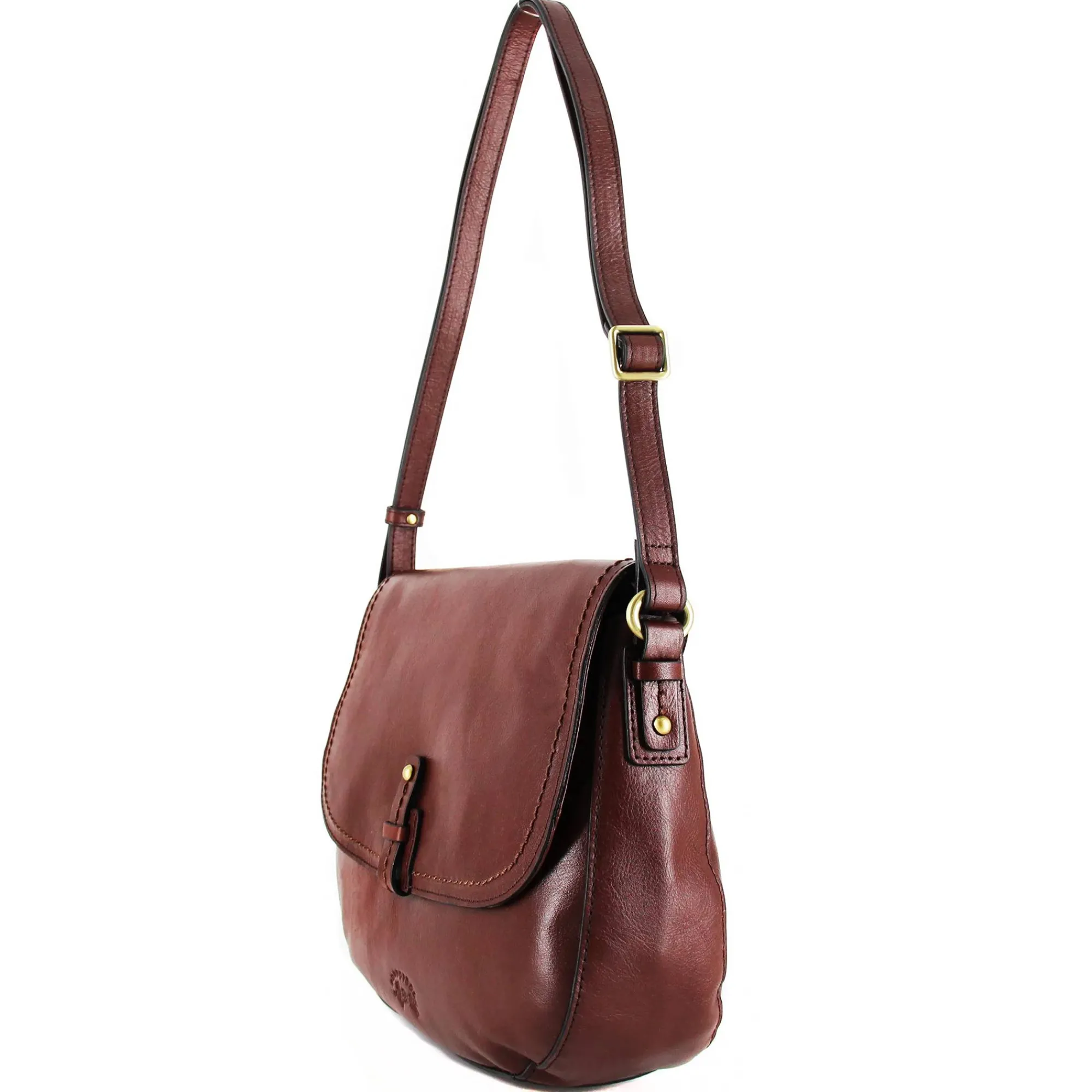 Francinel Sacs Bandoulière*Grand sac bandouliere a rabat Tilleul en cuir Marron