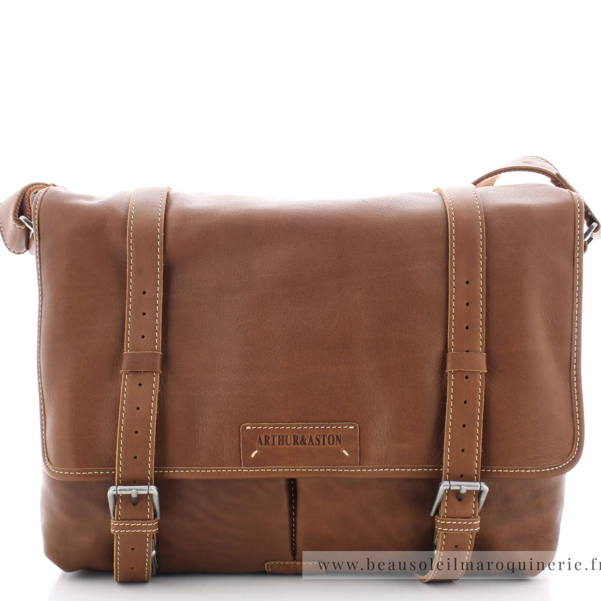 Arthur Aston Sacs Besace*Grand sac besace porte epaule Johany Cognac