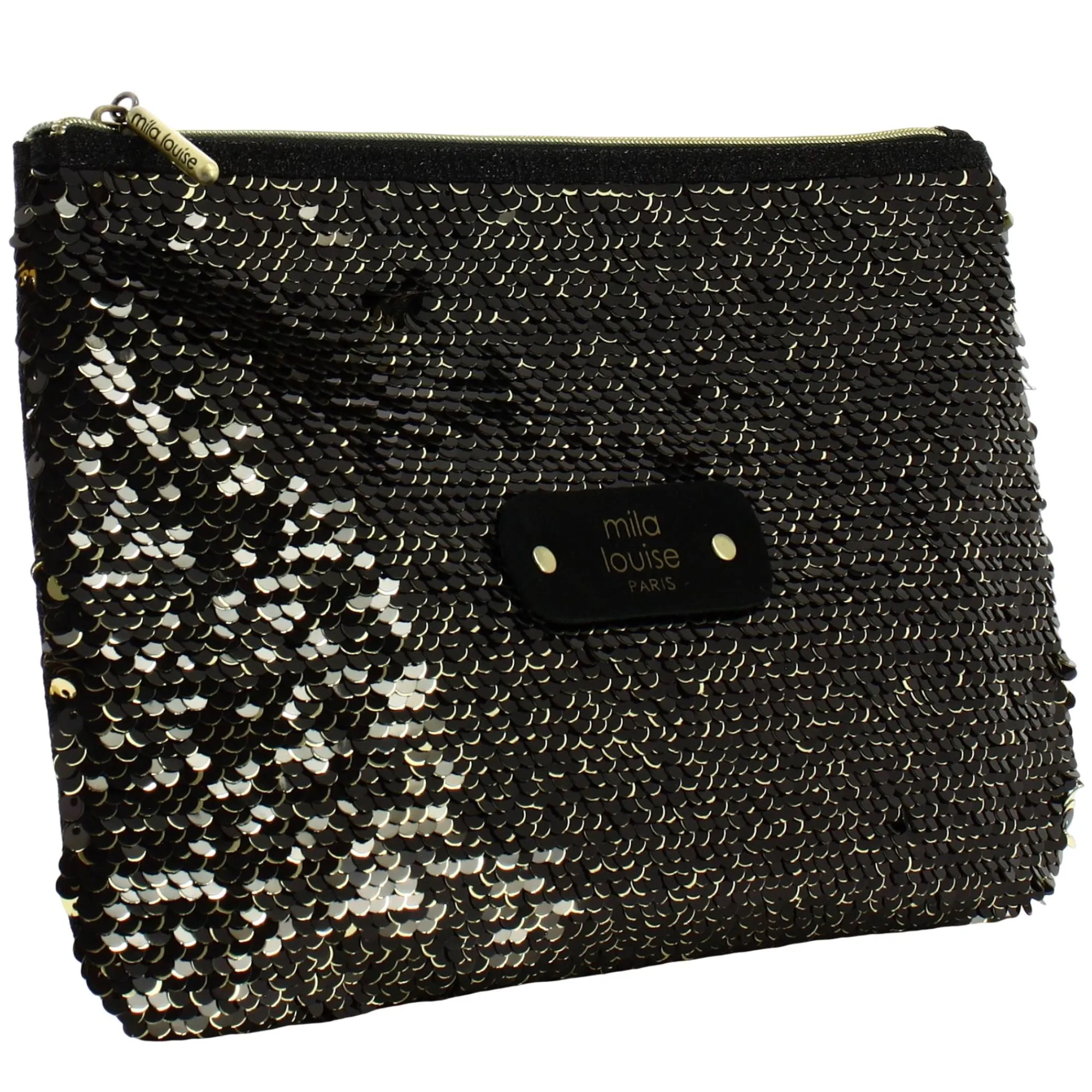 Mila Louise Pochettes*Grande pochette zippee a sequins SC7