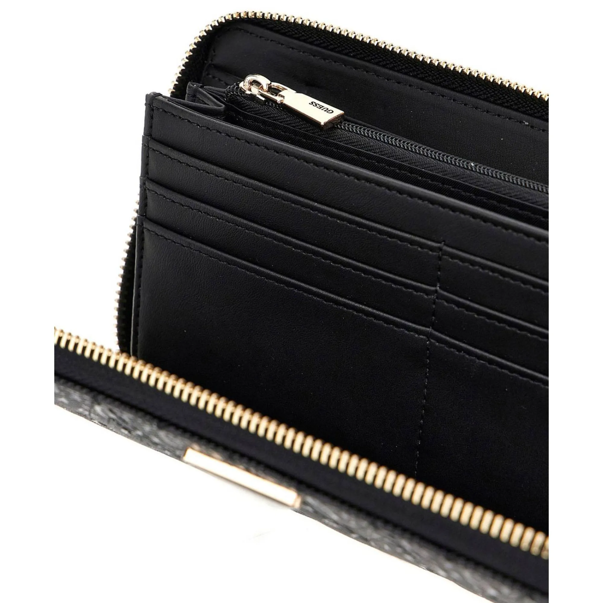 Guess Portefeuilles Femme*Maxi portefeuille Adelard effet verni Noir