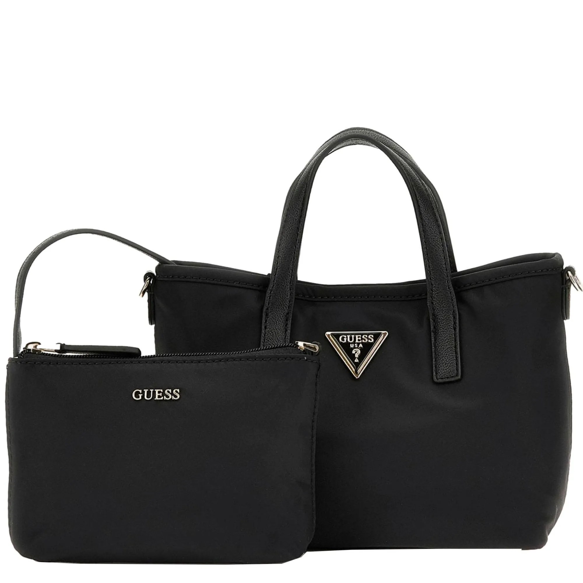 Guess Sacs Cabas*Mini sac porte main Latona en nylon Noir