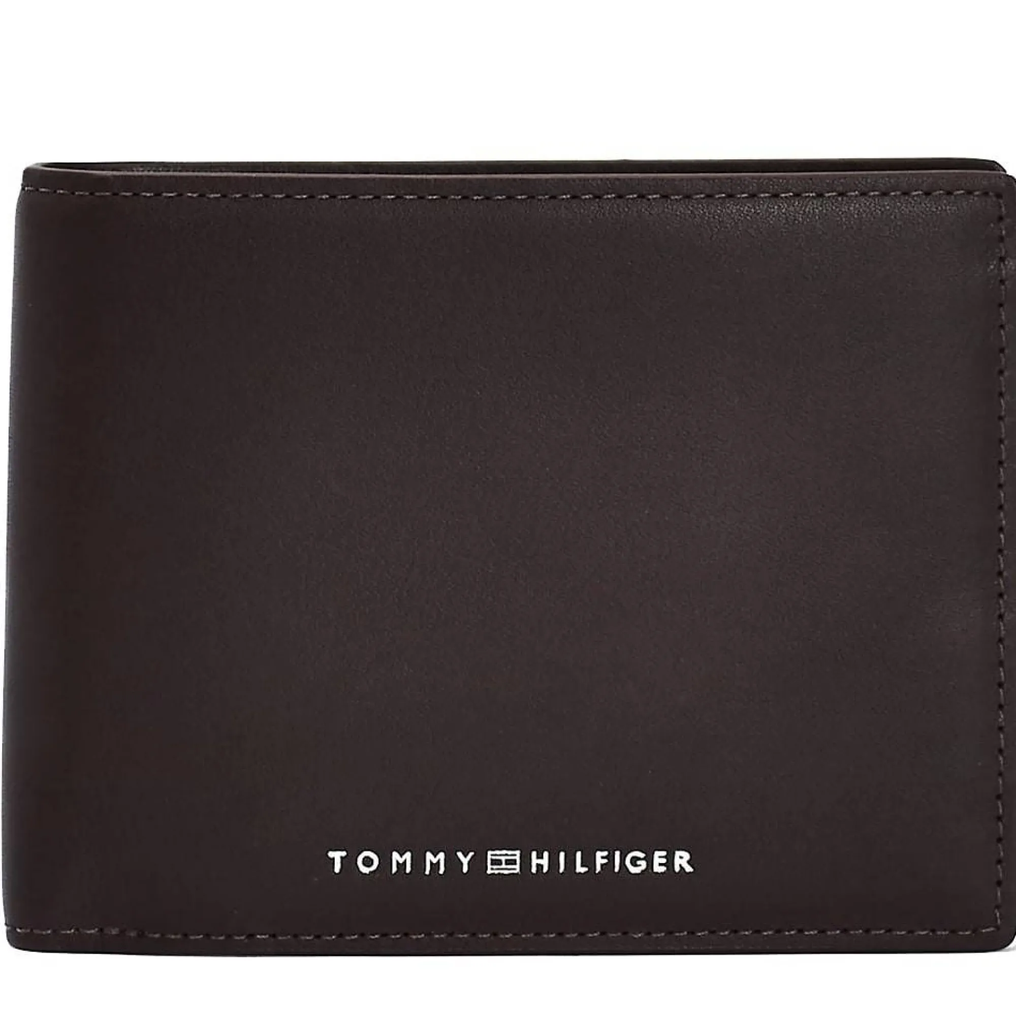 Tommy Hilfiger Portefeuilles Homme*Petit portefeuille homme Metro en cuir lisse Marron