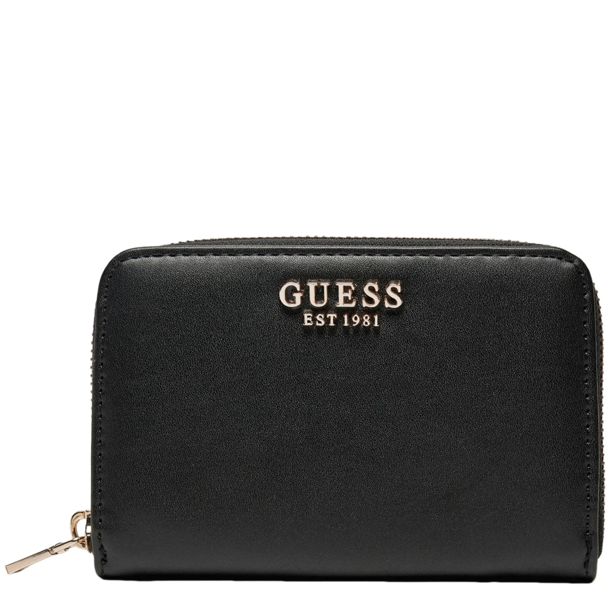 Guess Portefeuilles Femme*Petit portefeuille zippe Laurel lisse Noir
