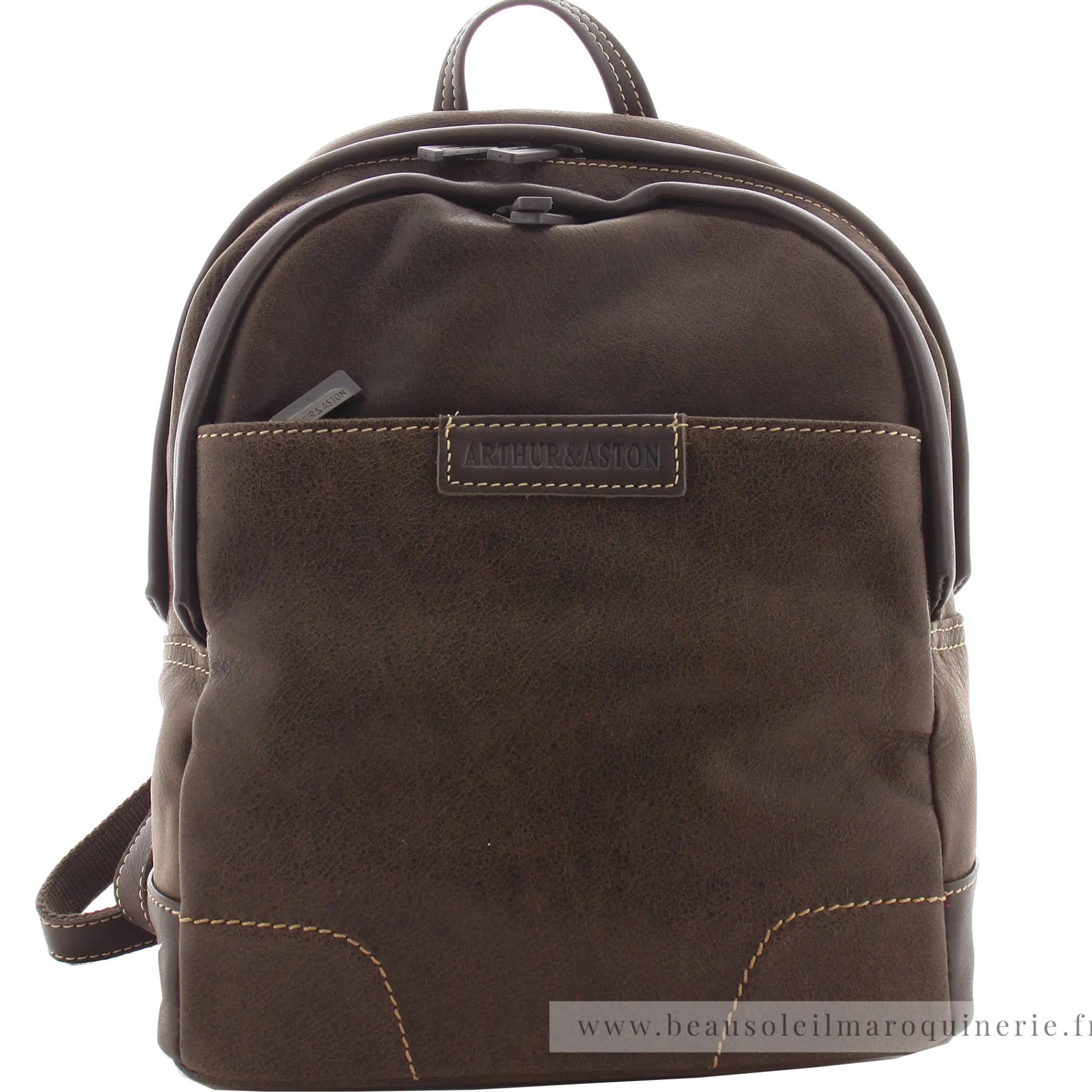 Arthur Aston Sacs À Dos*Petit sac a dos double homme Marco en cuir