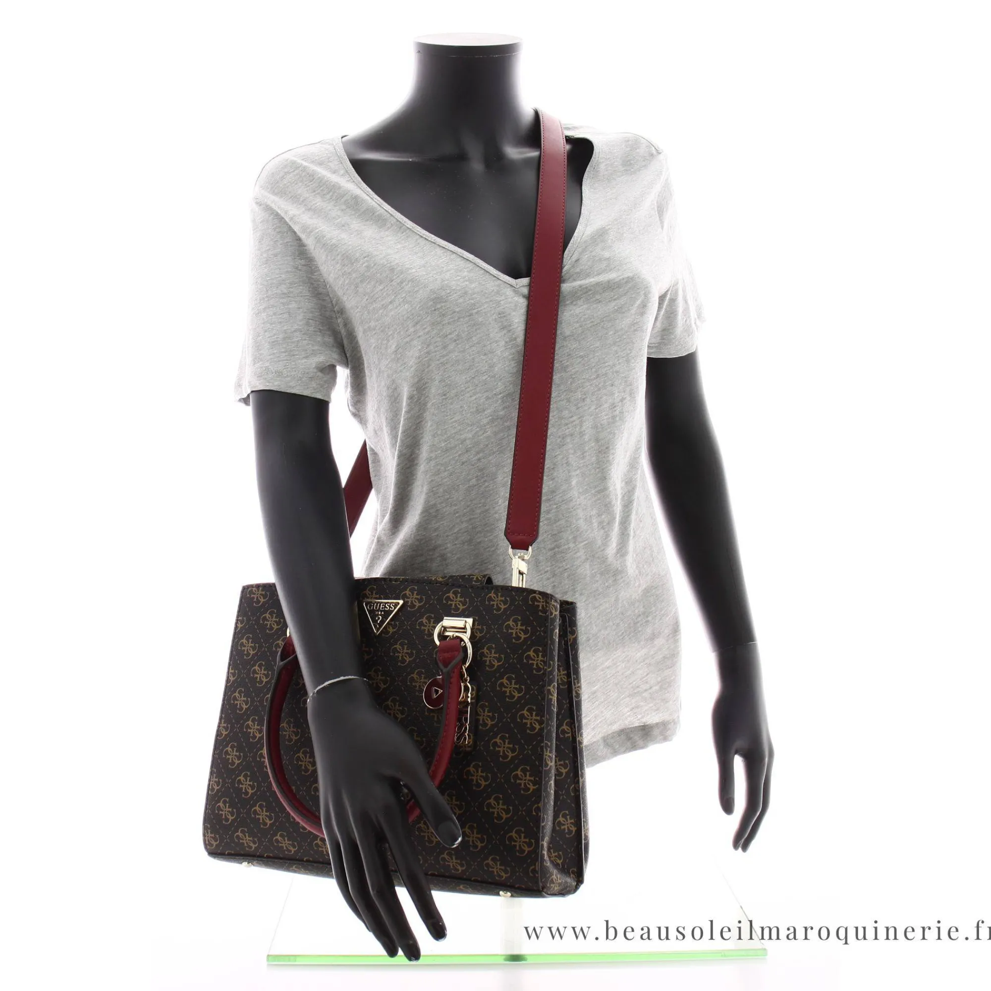 Guess Sacs Bandoulière*Petit sac a main Noelle logo 4G Marron