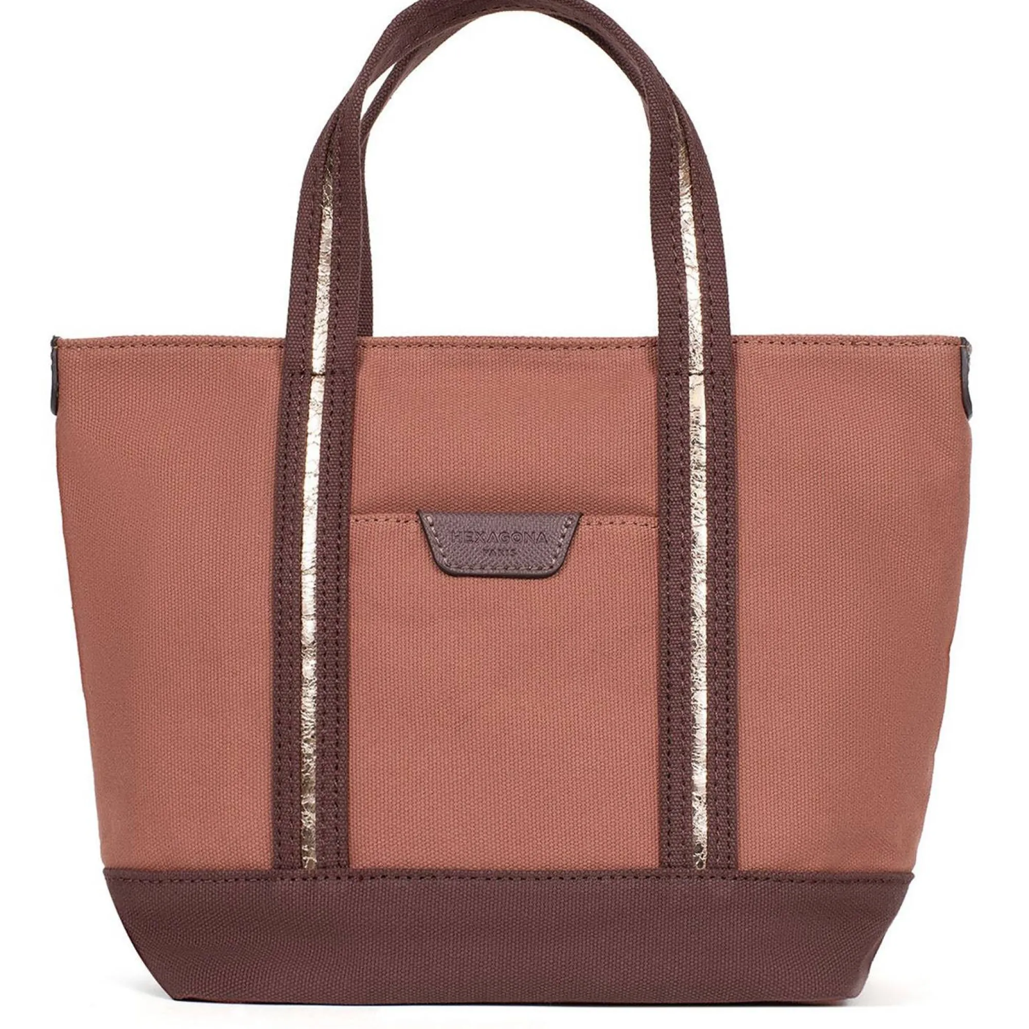 Hexagona Sacs À Main*Petit sac cabas porte main Kaya toile Vieux rose