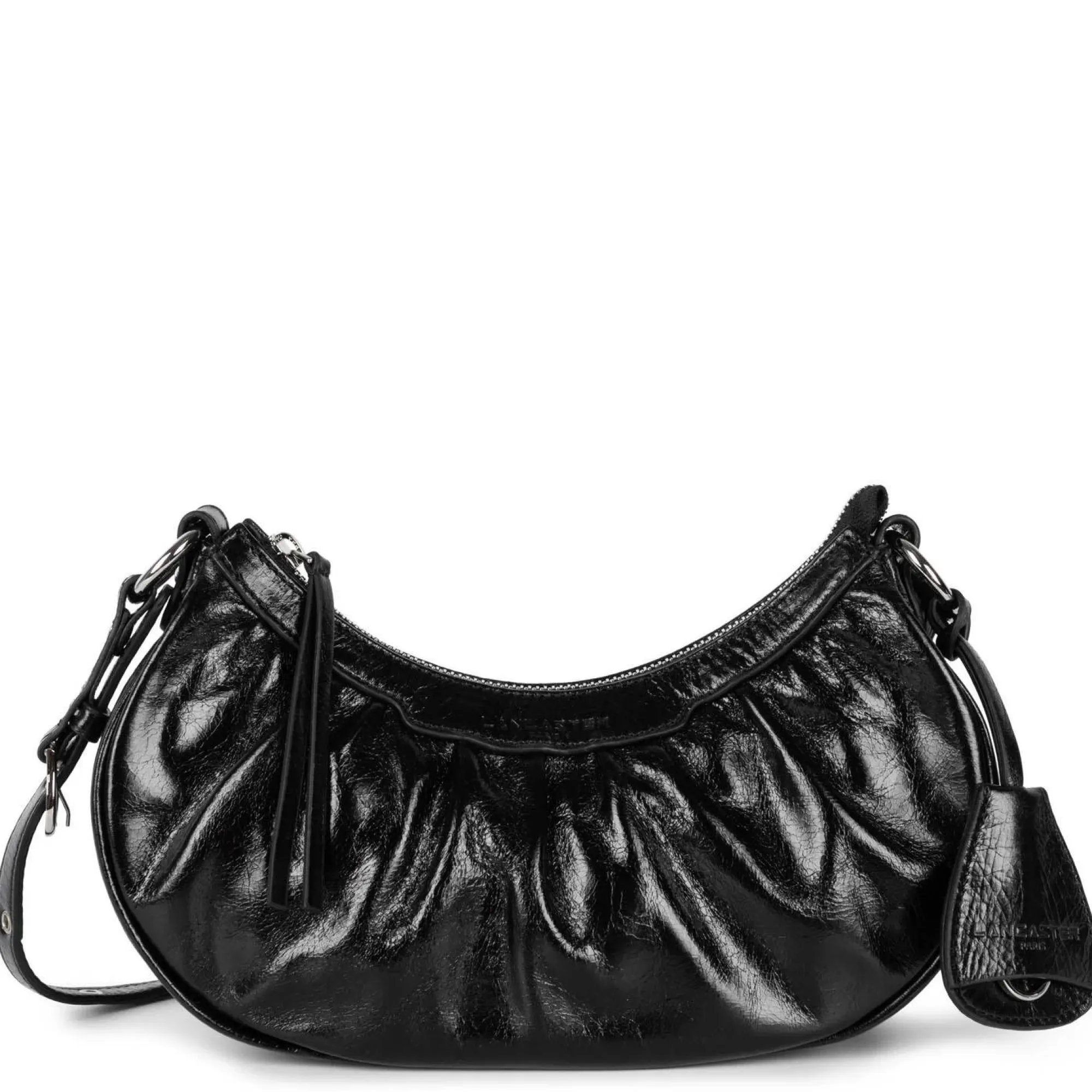 Lancaster Sacs Porté Épaule*Petit sac demi lune zippe Retro Chouchou