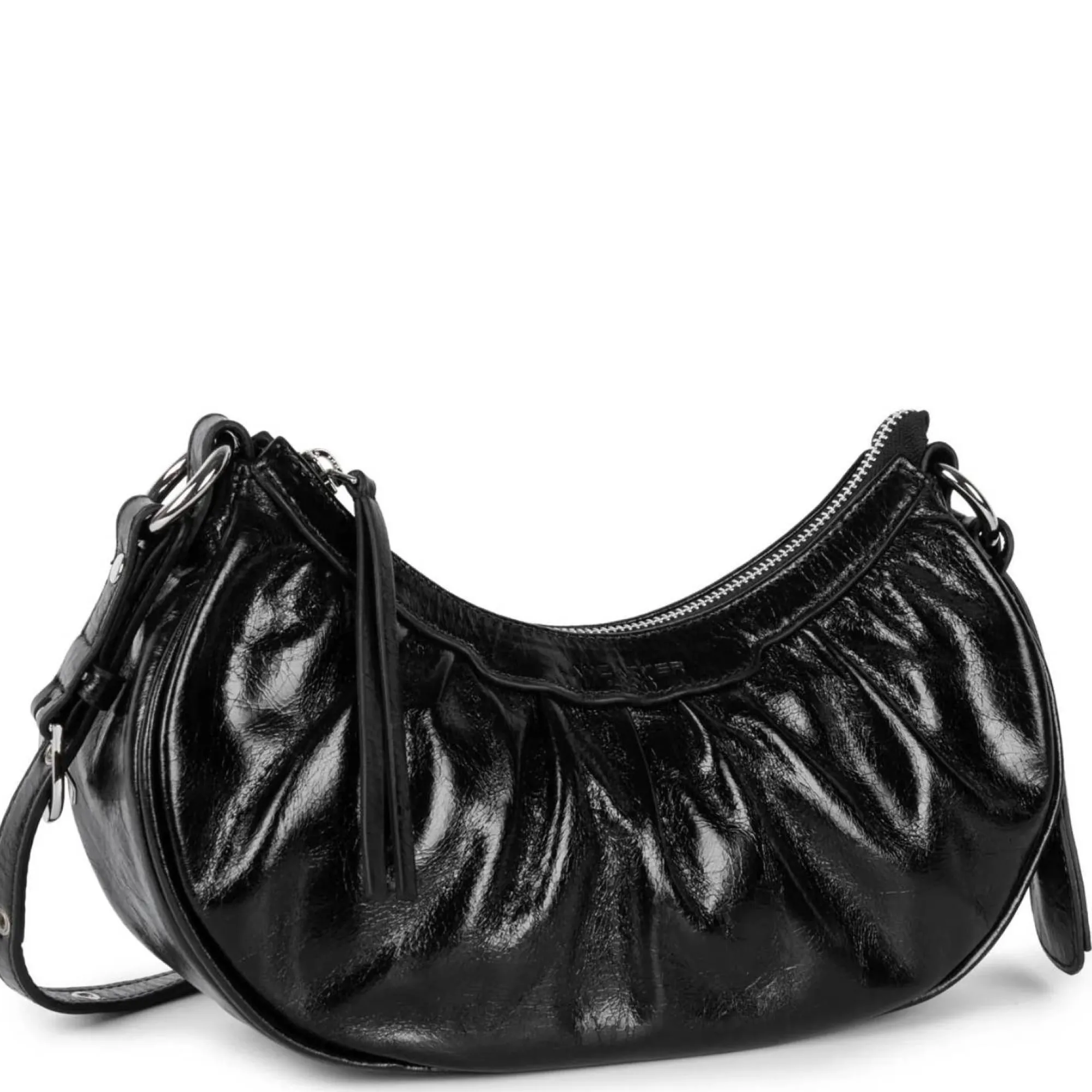 Lancaster Sacs Porté Épaule*Petit sac demi lune zippe Retro Chouchou