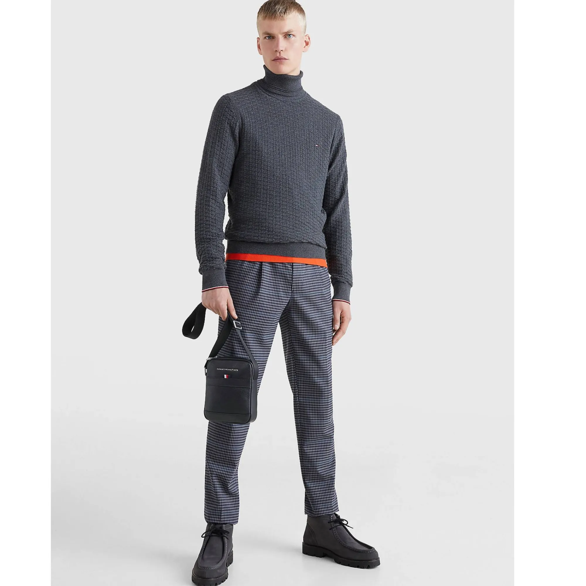 Tommy Hilfiger Petites Sacoches Homme*Petit sac reporter Transit logo en metal Noir