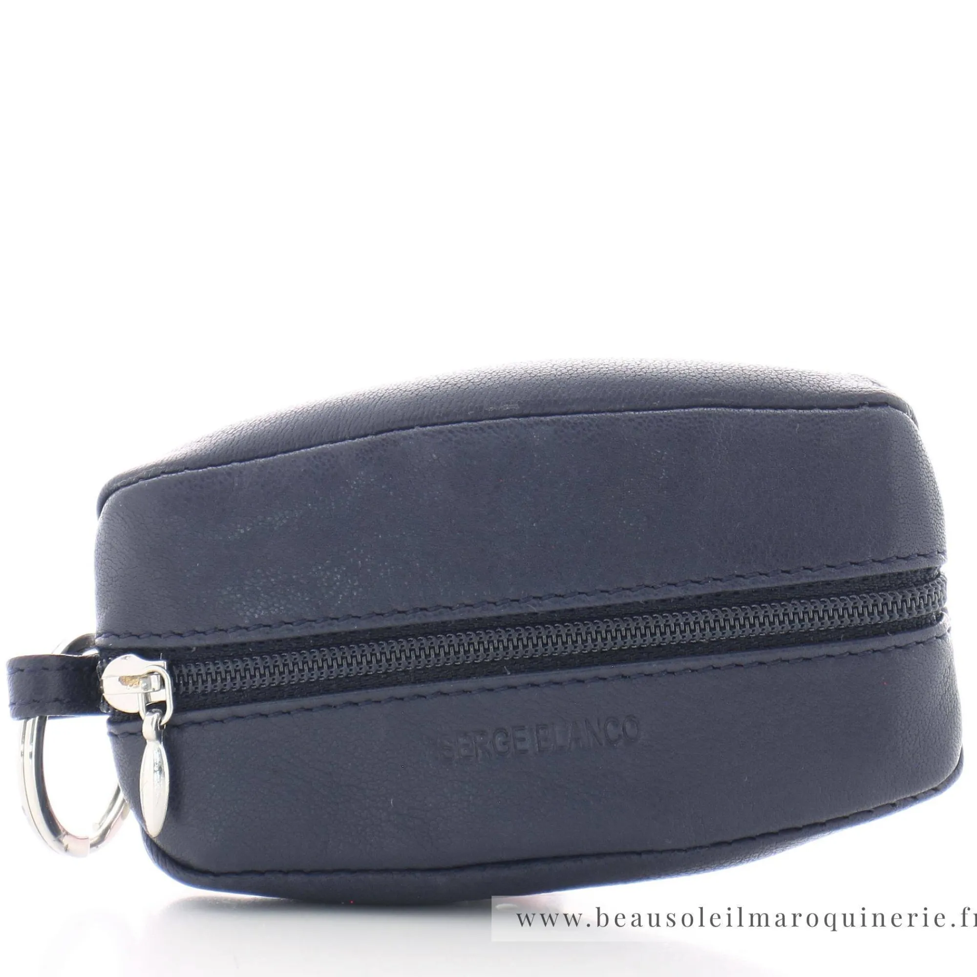 Serge Blanco Porte-Monnaie Homme*Porte monnaie Anchorage grain de cafe Bleu marine