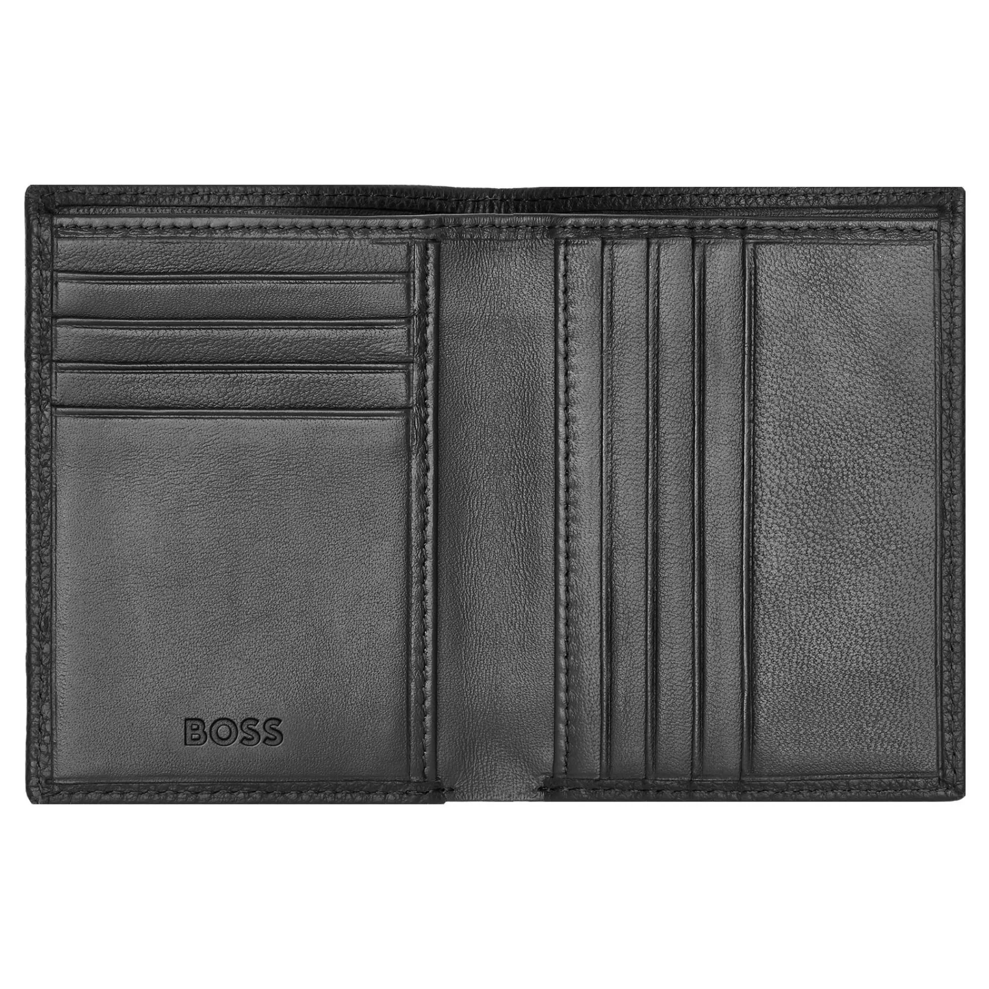 Hugo Boss Porte-Cartes Homme*Porte-cartes double Classic Grained en cuir graine Noir