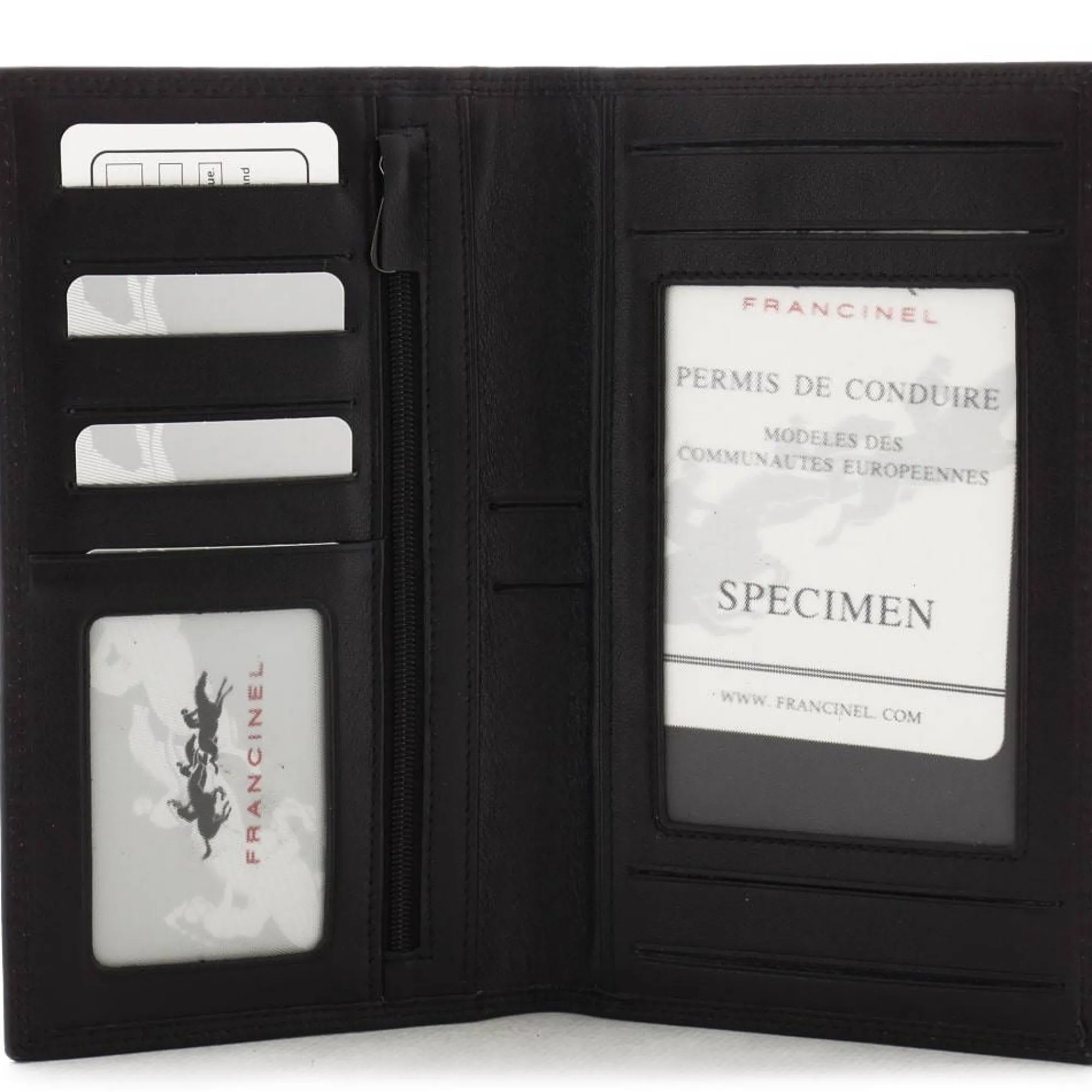 Francinel Porte-Chéquier*Porte-chequier cuir pour homme Bruges Noir