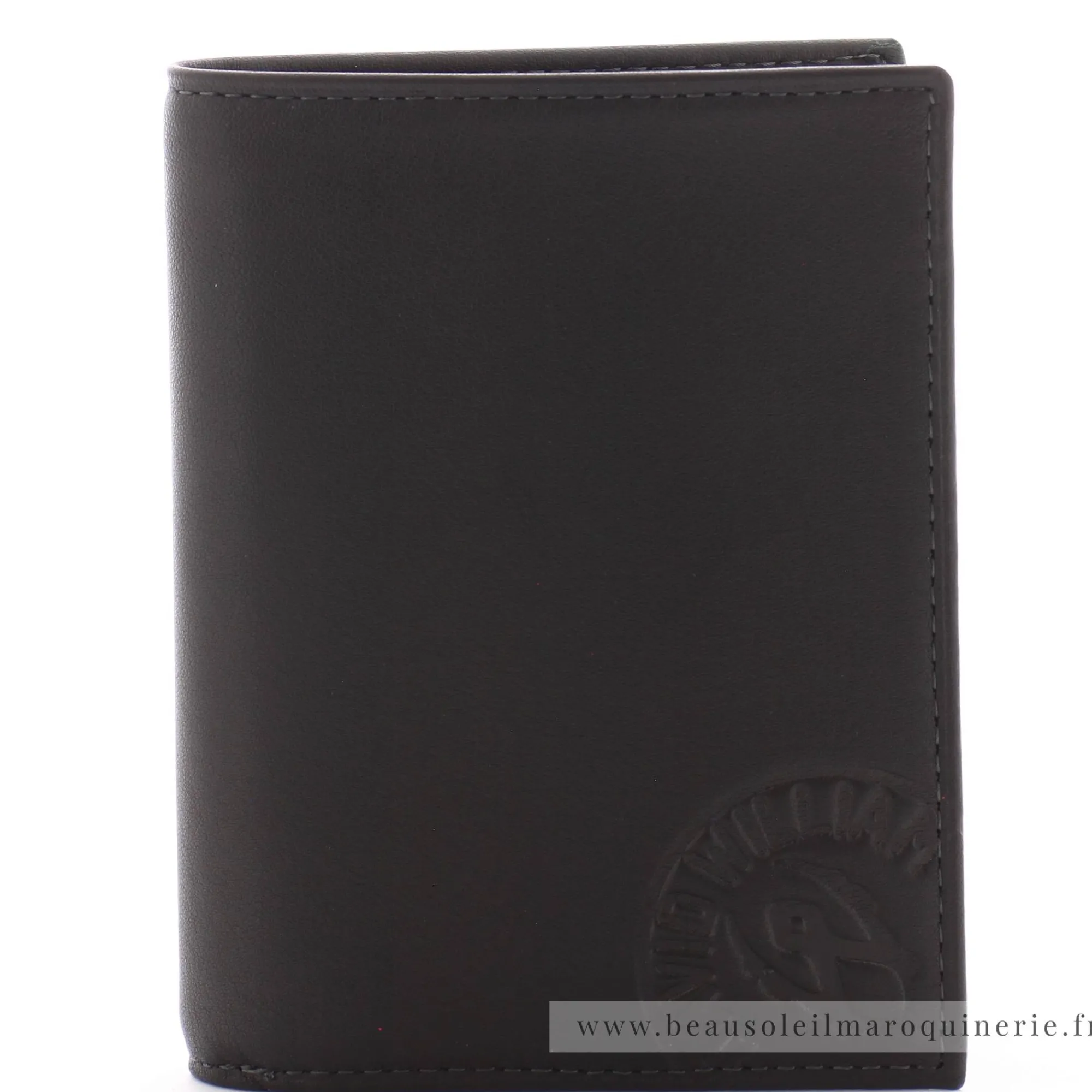 David William Portefeuilles Homme*Portefeuille 2 volets en cuir gras Annan Noir
