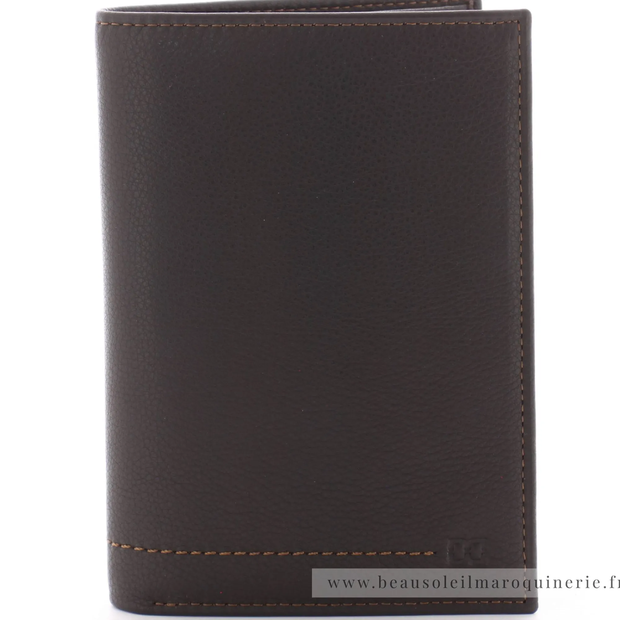 David William Portefeuilles Homme*Portefeuille 2 volets Helva en cuir de vachette Marron