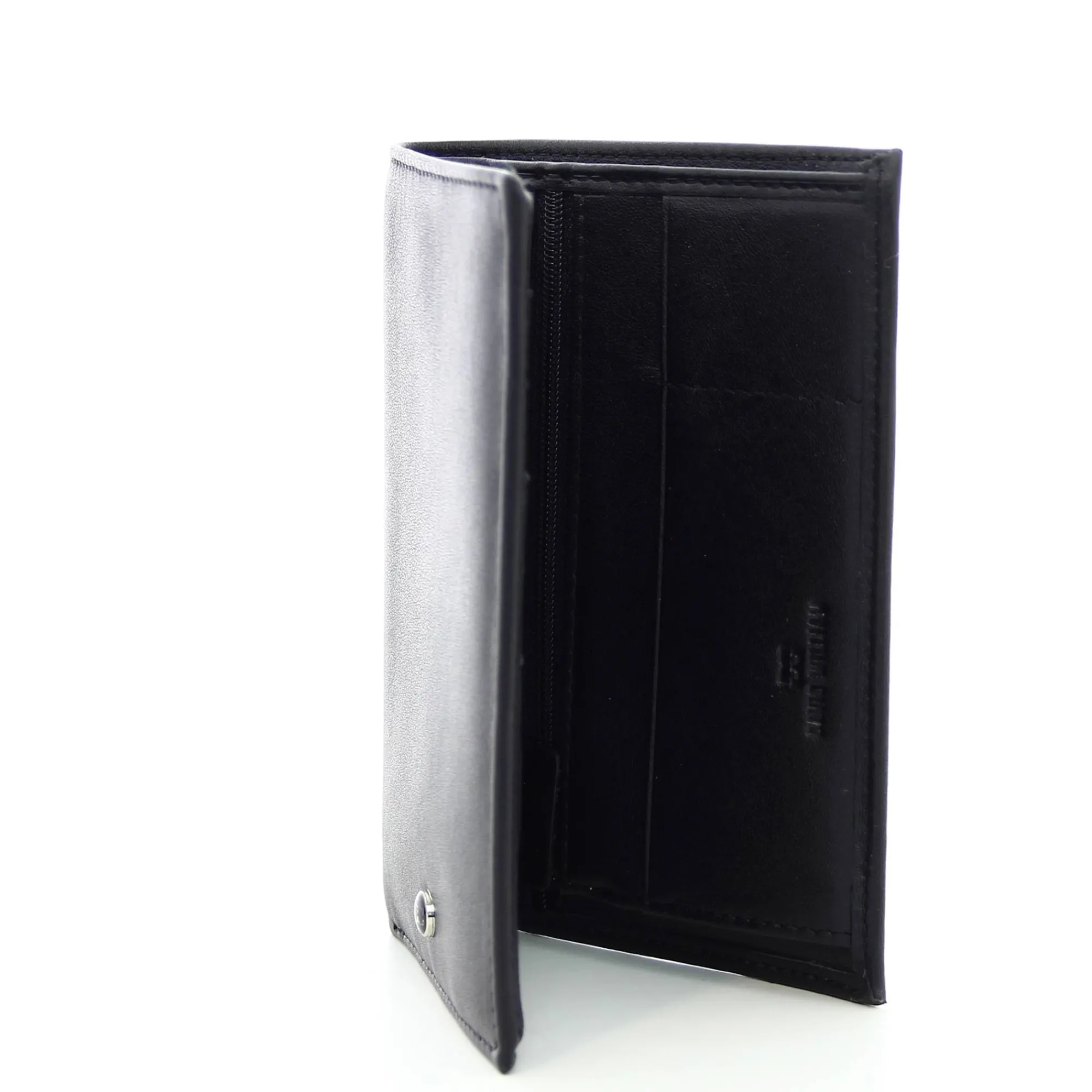 David William Portefeuilles Homme*Portefeuille homme 2 volets en cuir Noir