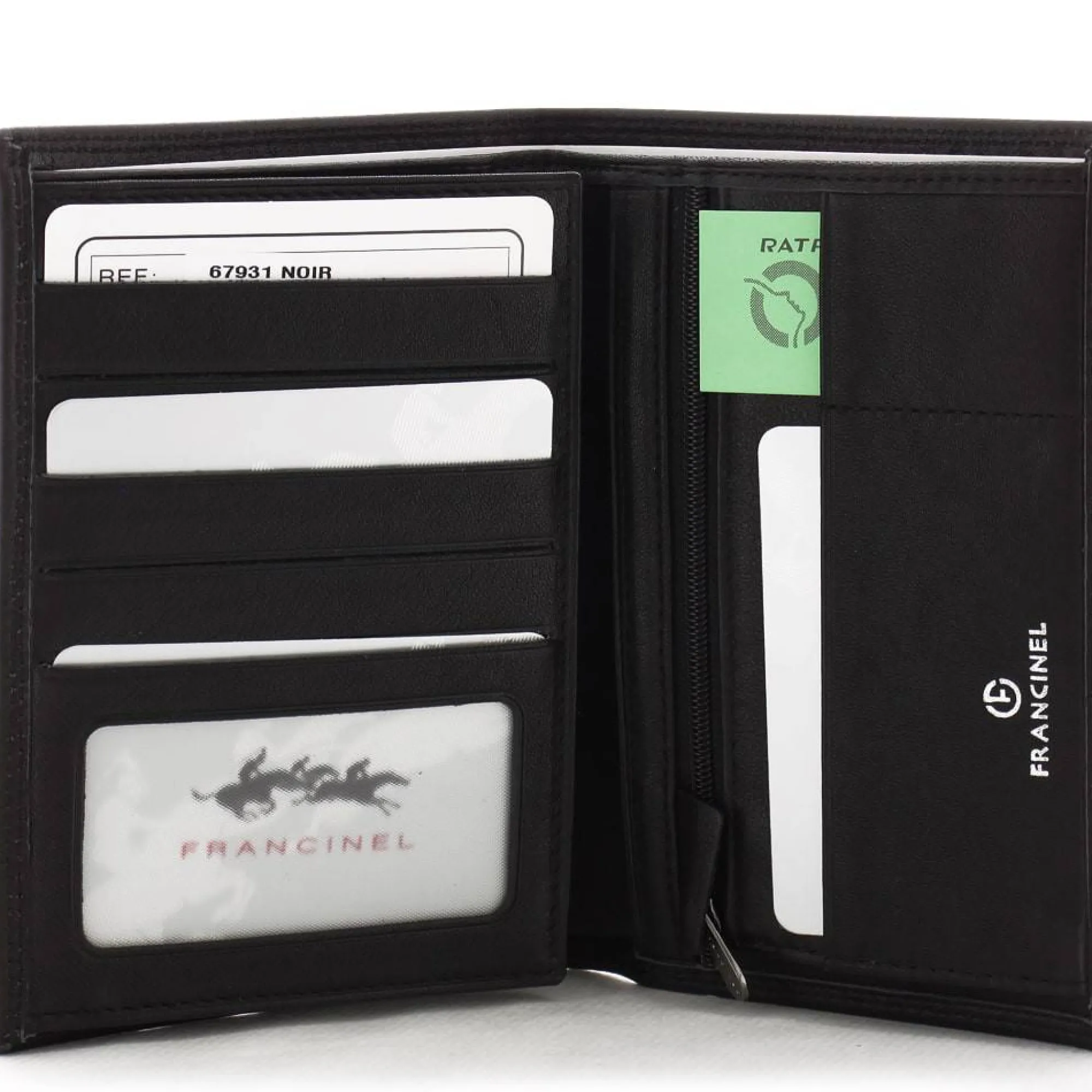Francinel Portefeuilles Homme*Portefeuille homme Bruges 2 volets en cuir Noir