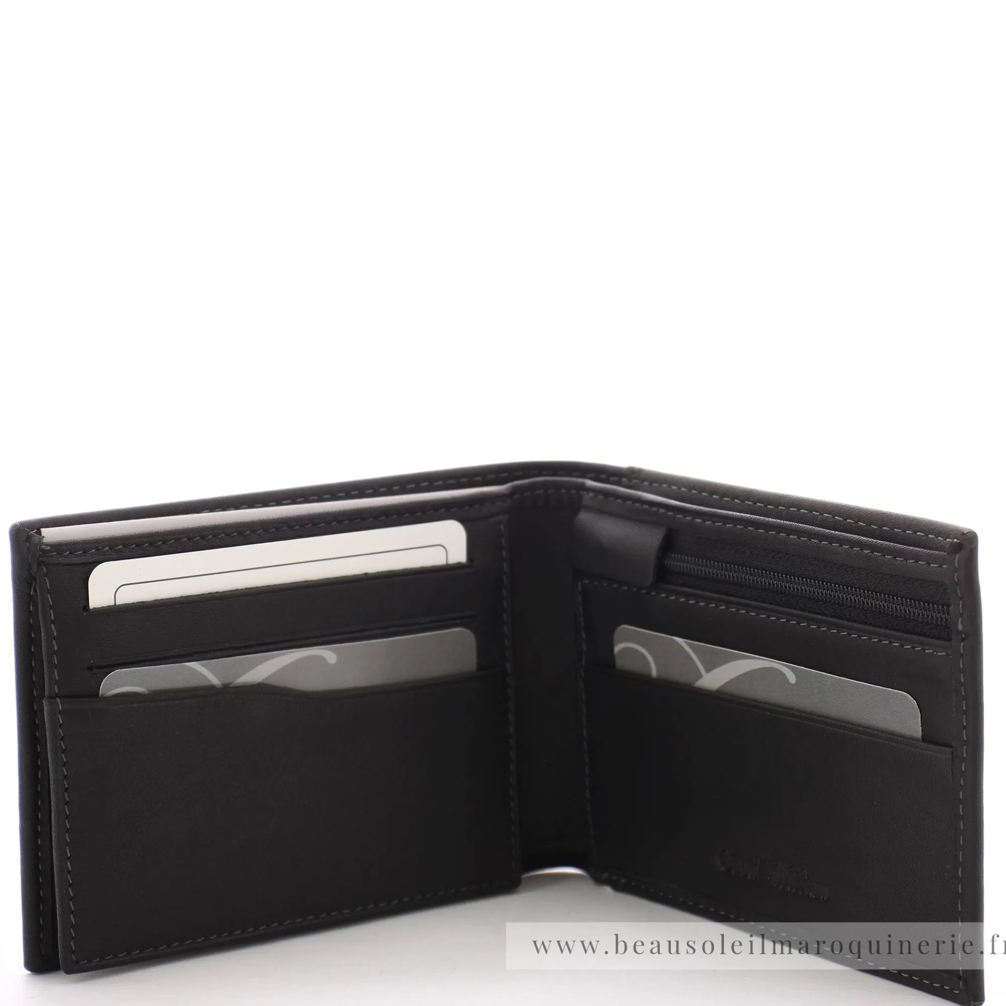 David William Portefeuilles Homme*Portefeuille italien en cuir Annan Noir