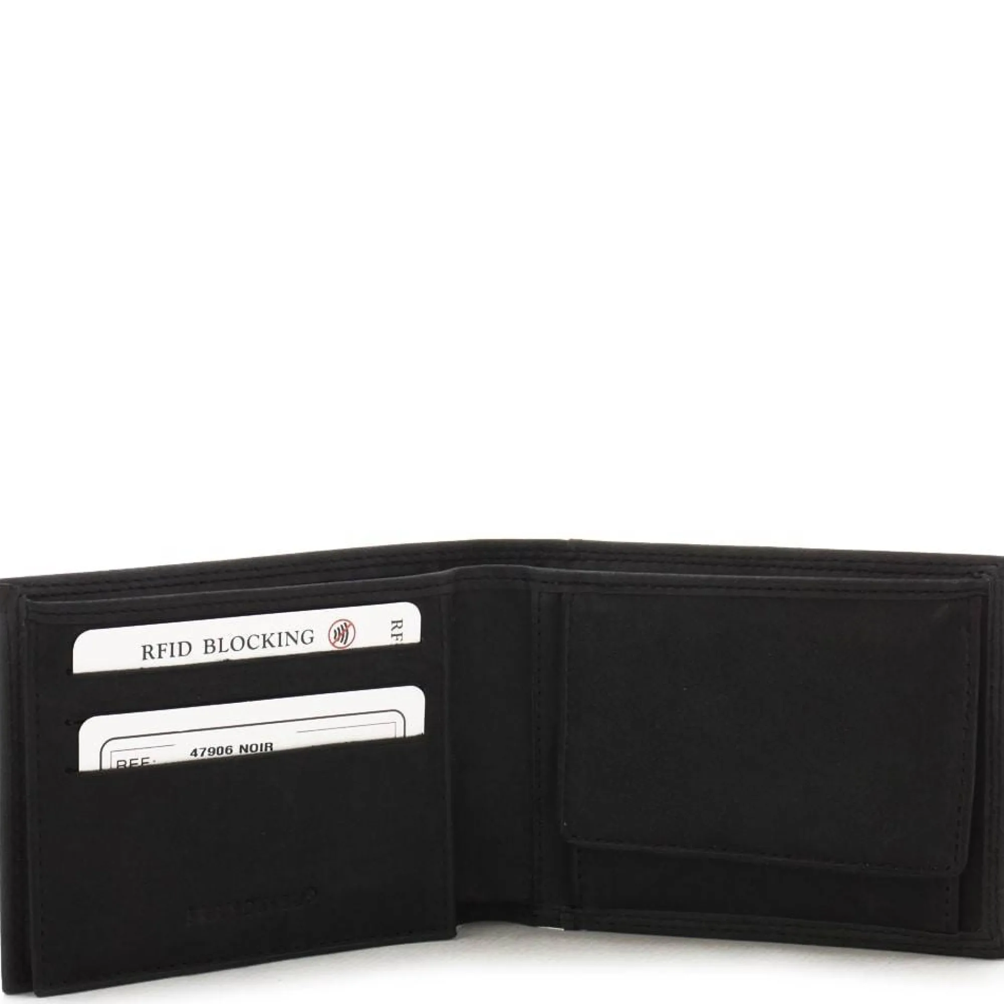 Francinel Portefeuilles Homme*Portefeuille italien en cuir gras Bilbao Noir