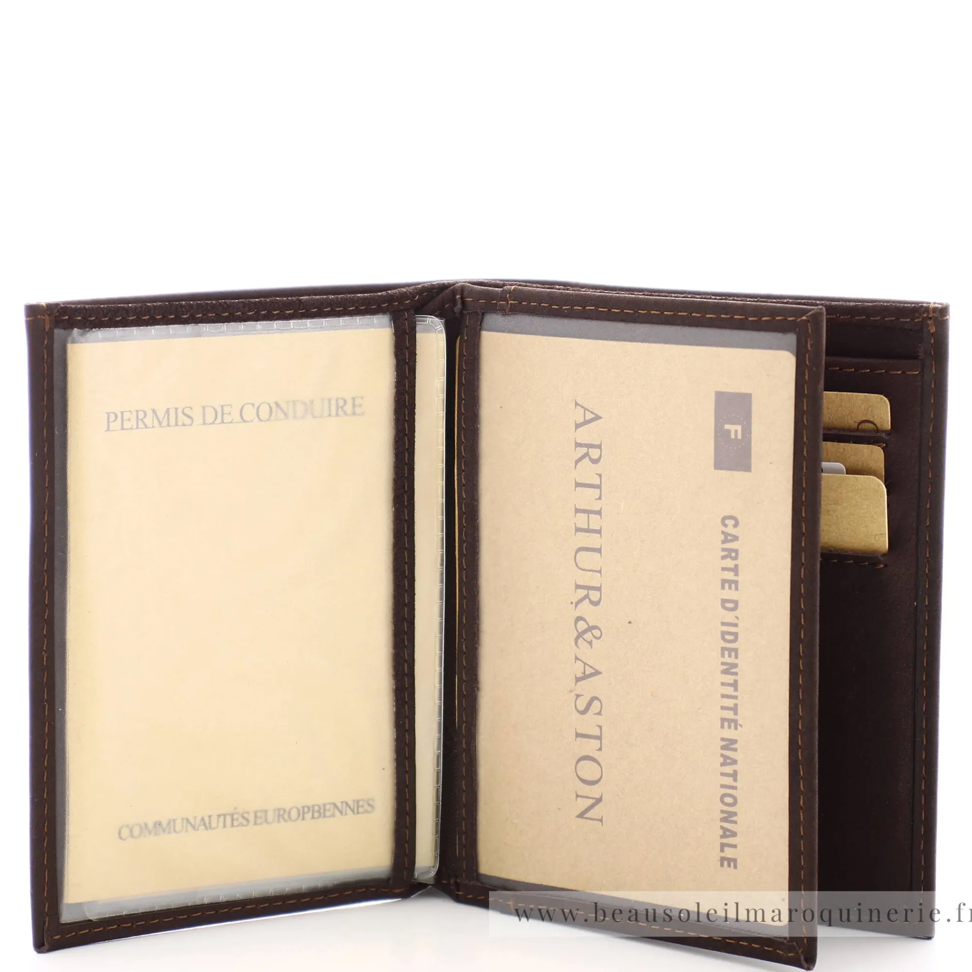 Arthur Aston Portefeuilles Homme*Portefeuille Louis 2 volets en cuir gras