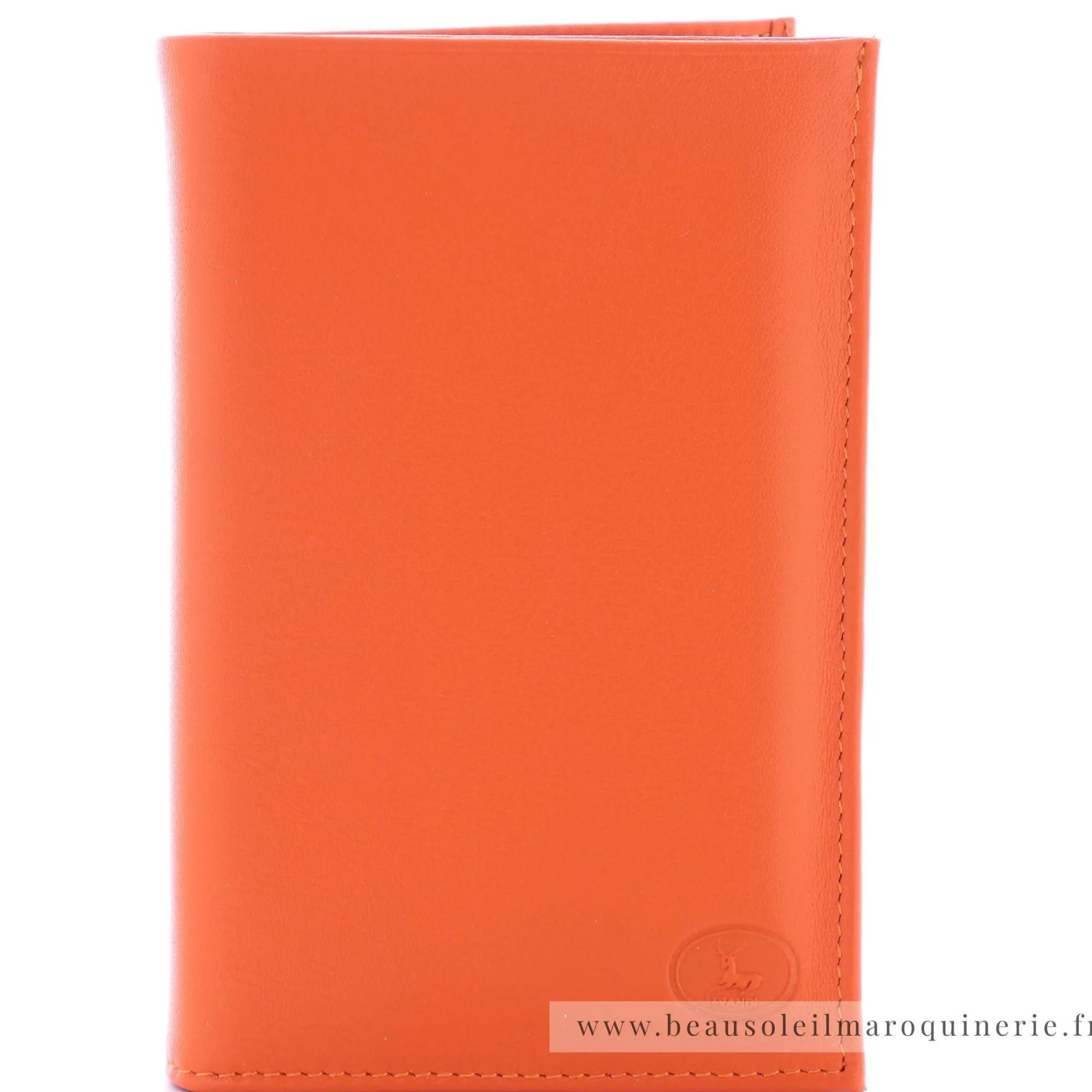 Frandi Portefeuilles Femme*Portefeuille porte-cartes cuir de vachette Orange
