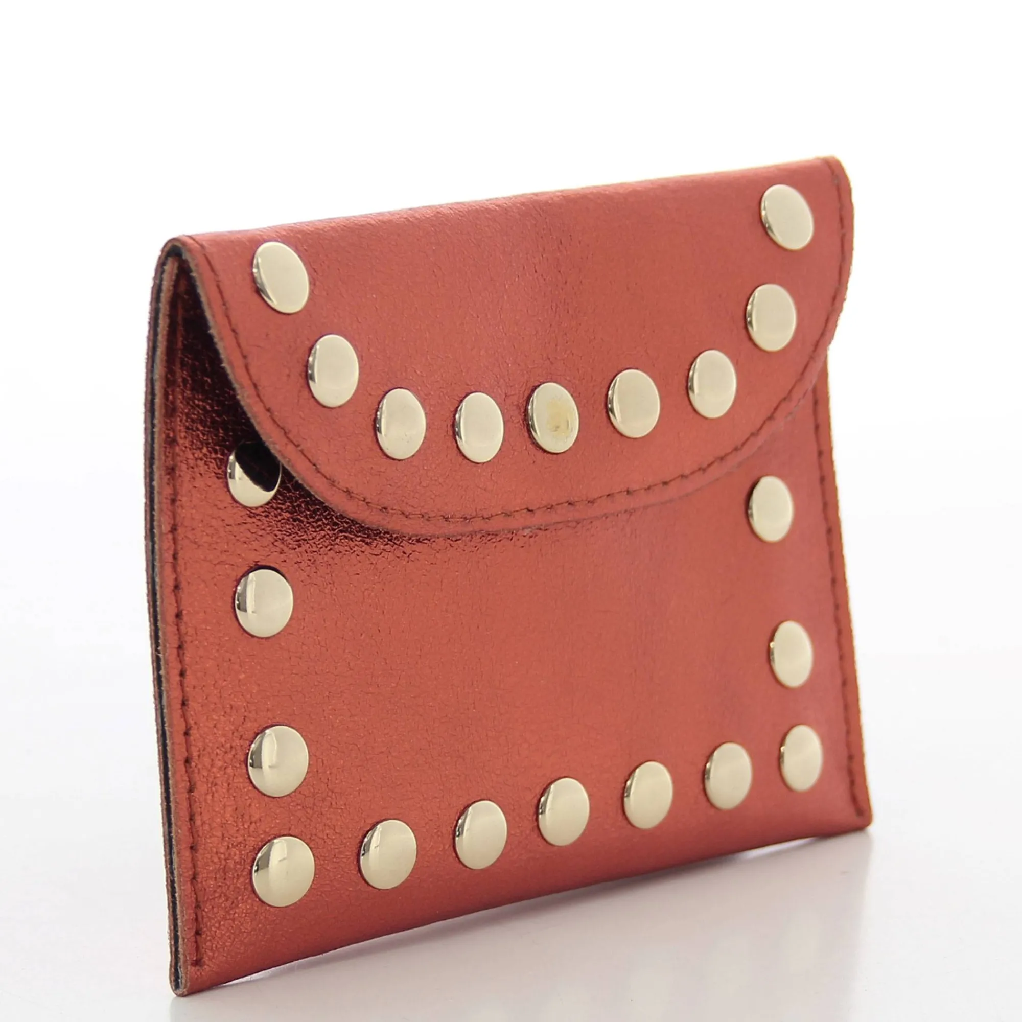 Marlon Firenze Porte-Monnaie Femme*Porte-monnaie cuir metallise a clous