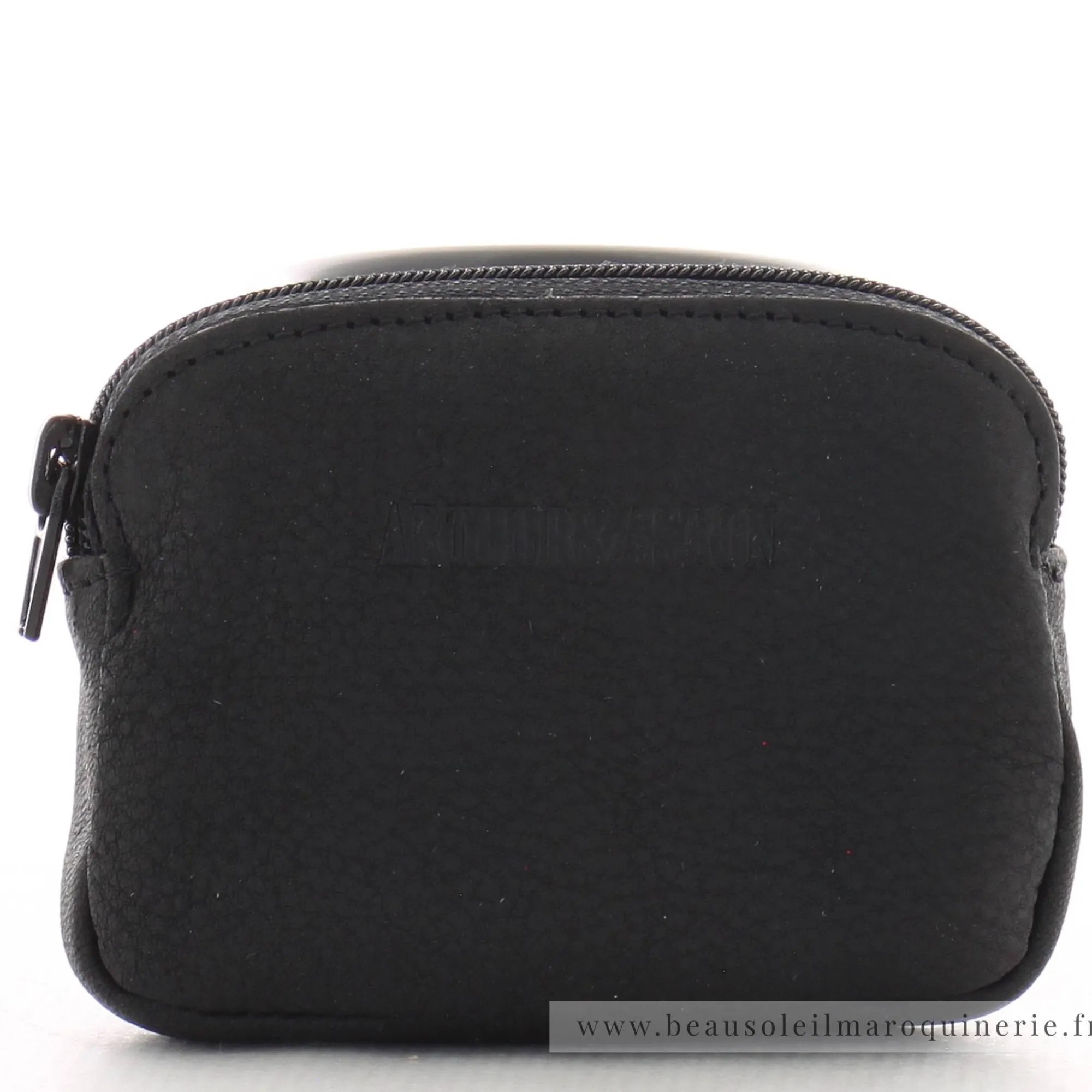 Arthur Aston Porte-Monnaie Homme*Porte-monnaie zippe cuir Oscar Noir