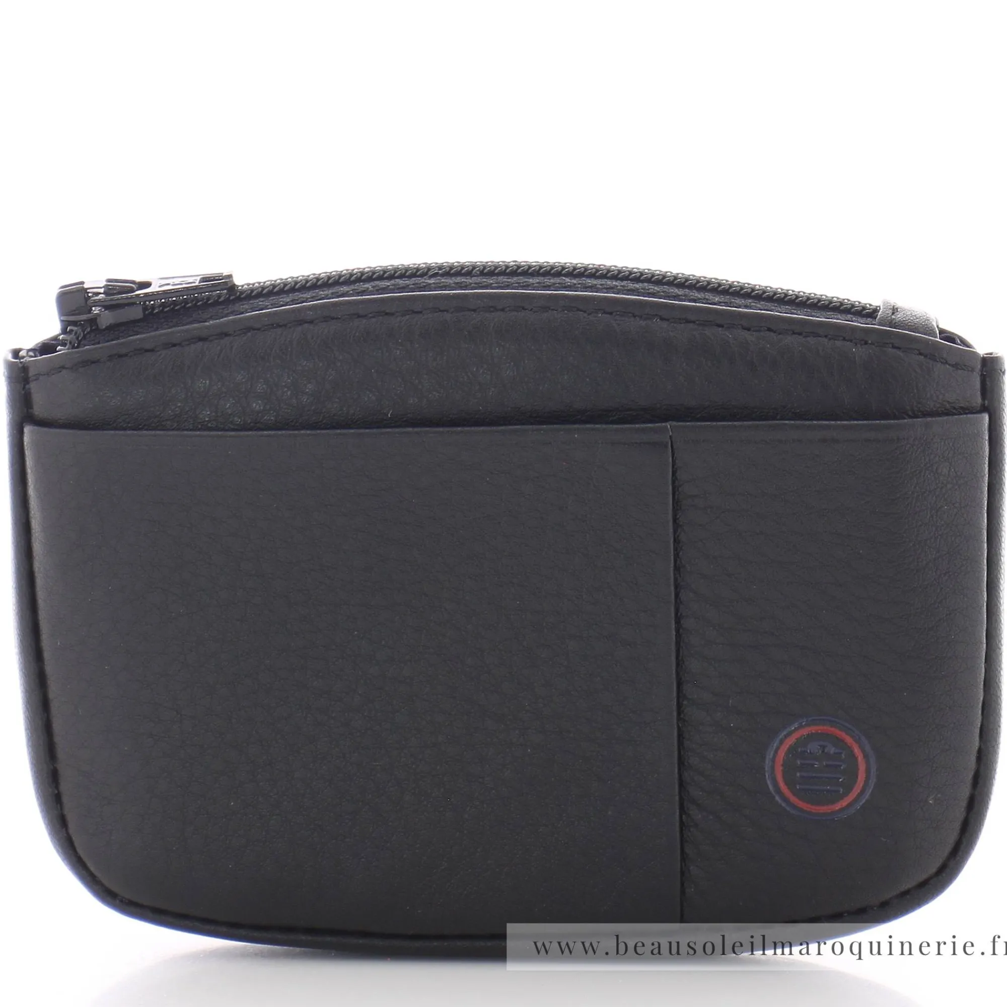 Serge Blanco Porte-Monnaie Homme*Porte-monnaie zippe en cuir Vancouver Noir