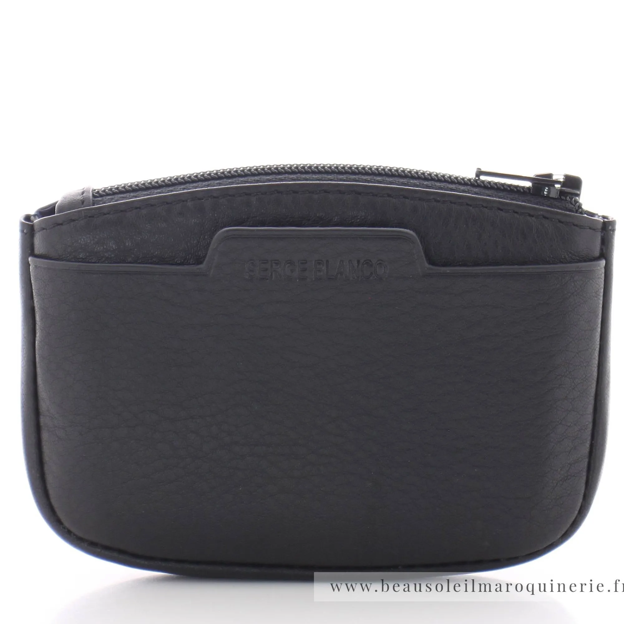 Serge Blanco Porte-Monnaie Homme*Porte-monnaie zippe en cuir Vancouver Noir