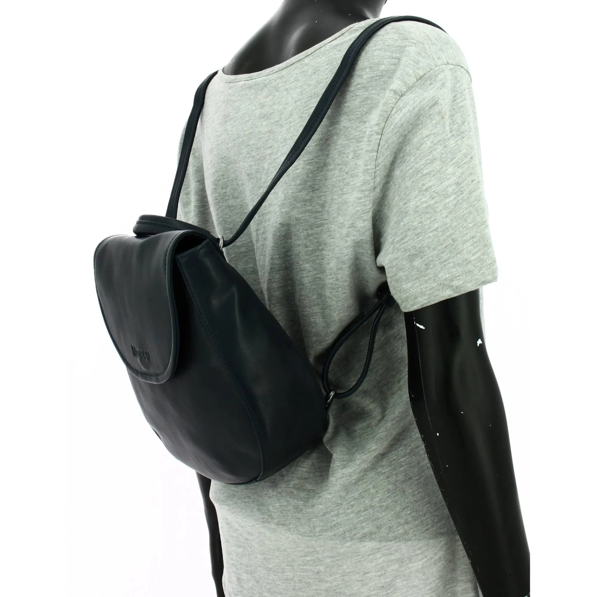 Mocca Sacs À Dos Femme*Sac a dos femme Cristina cuir a rabat