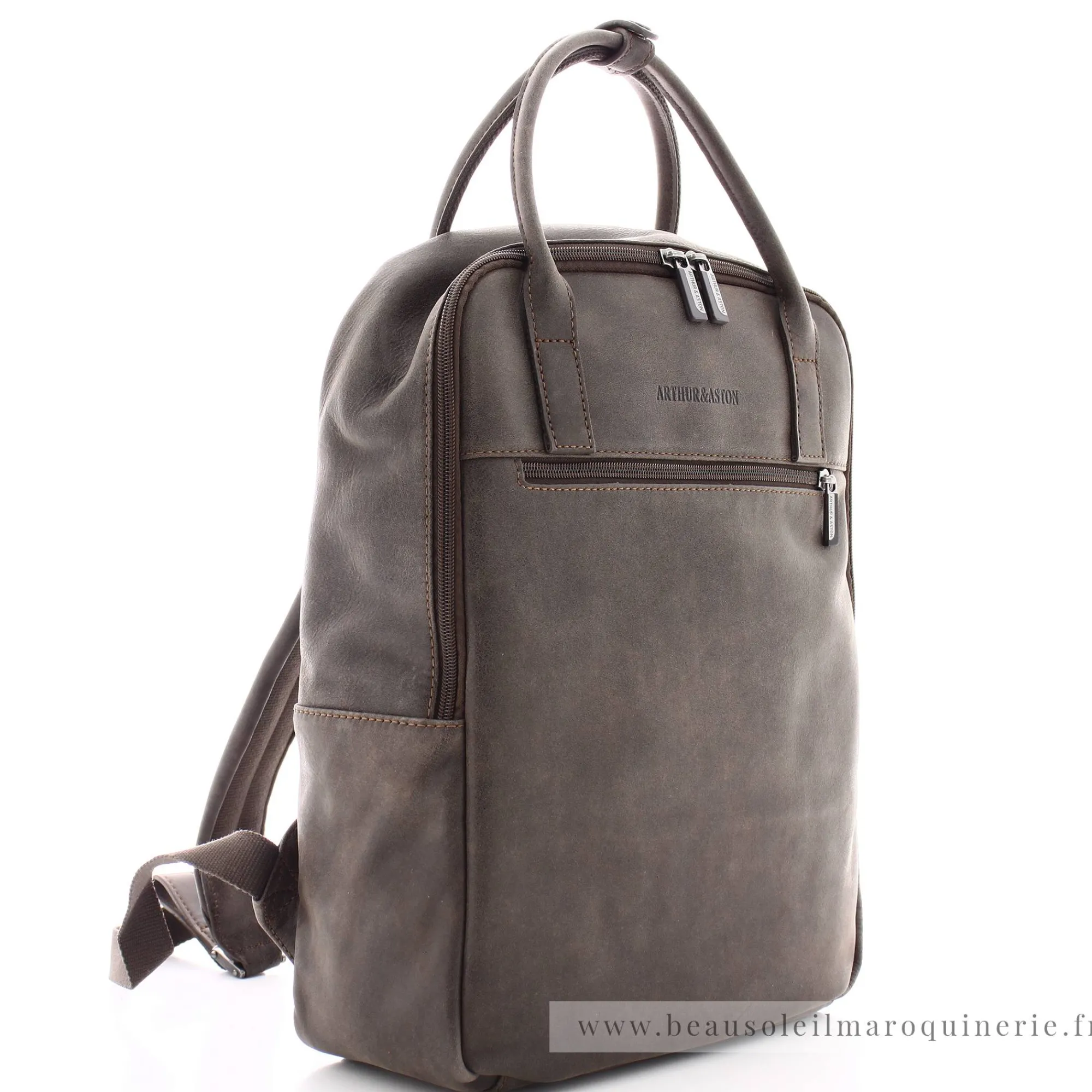 Arthur Aston Sacs À Dos*Sac a dos homme Diego en cuir Chataigne