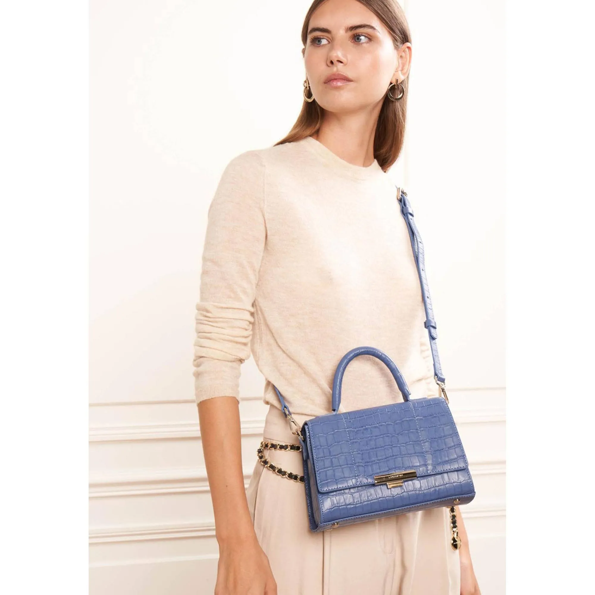 Lancaster Sacs À Main*Sac a main a rabat Exotic Trinity croco