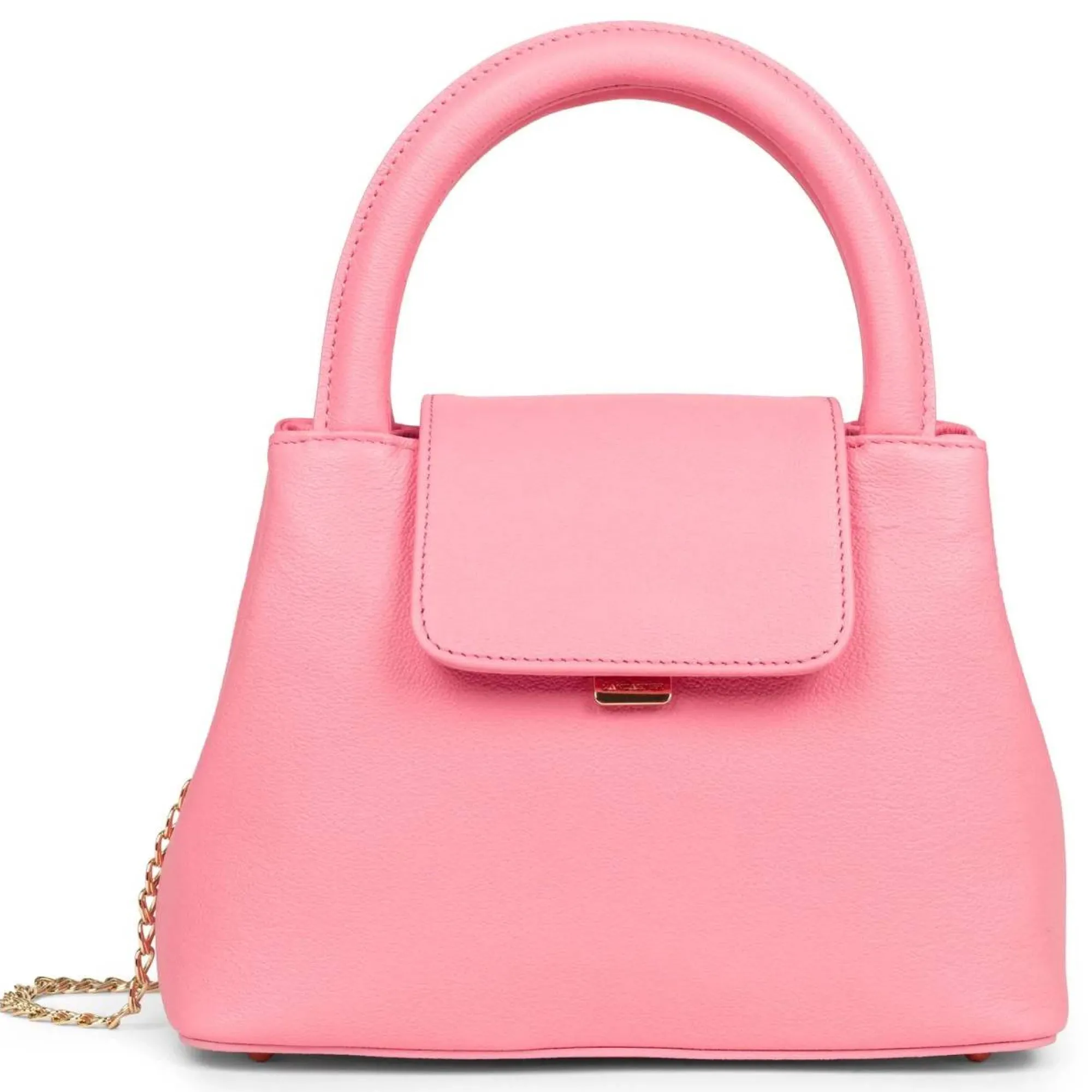 Lancaster Sacs À Main*Sac a main Carla Ginola en cuir a rabat Rose