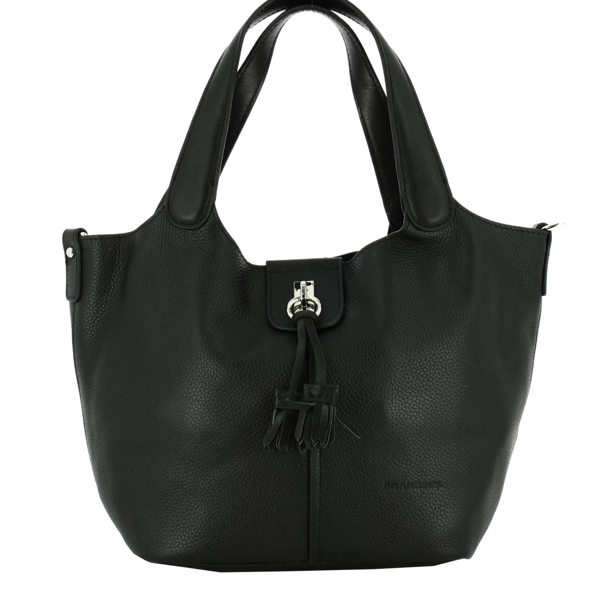 Francinel Sacs À Main*Sac a main Soline cuir graine avec pompon Noir