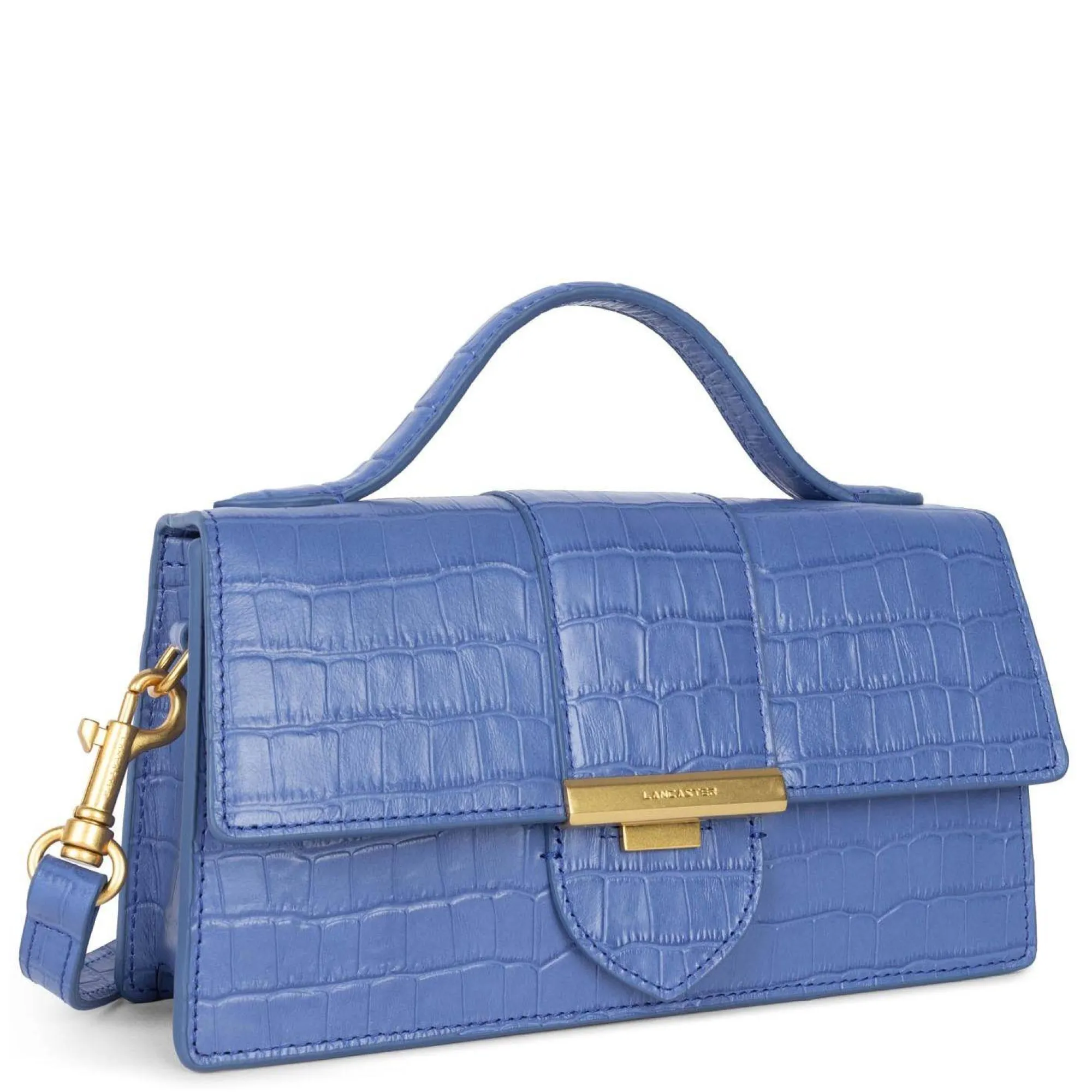 Lancaster Sacs Bandoulière*Sac baguette a rabat Exotic Ily croco