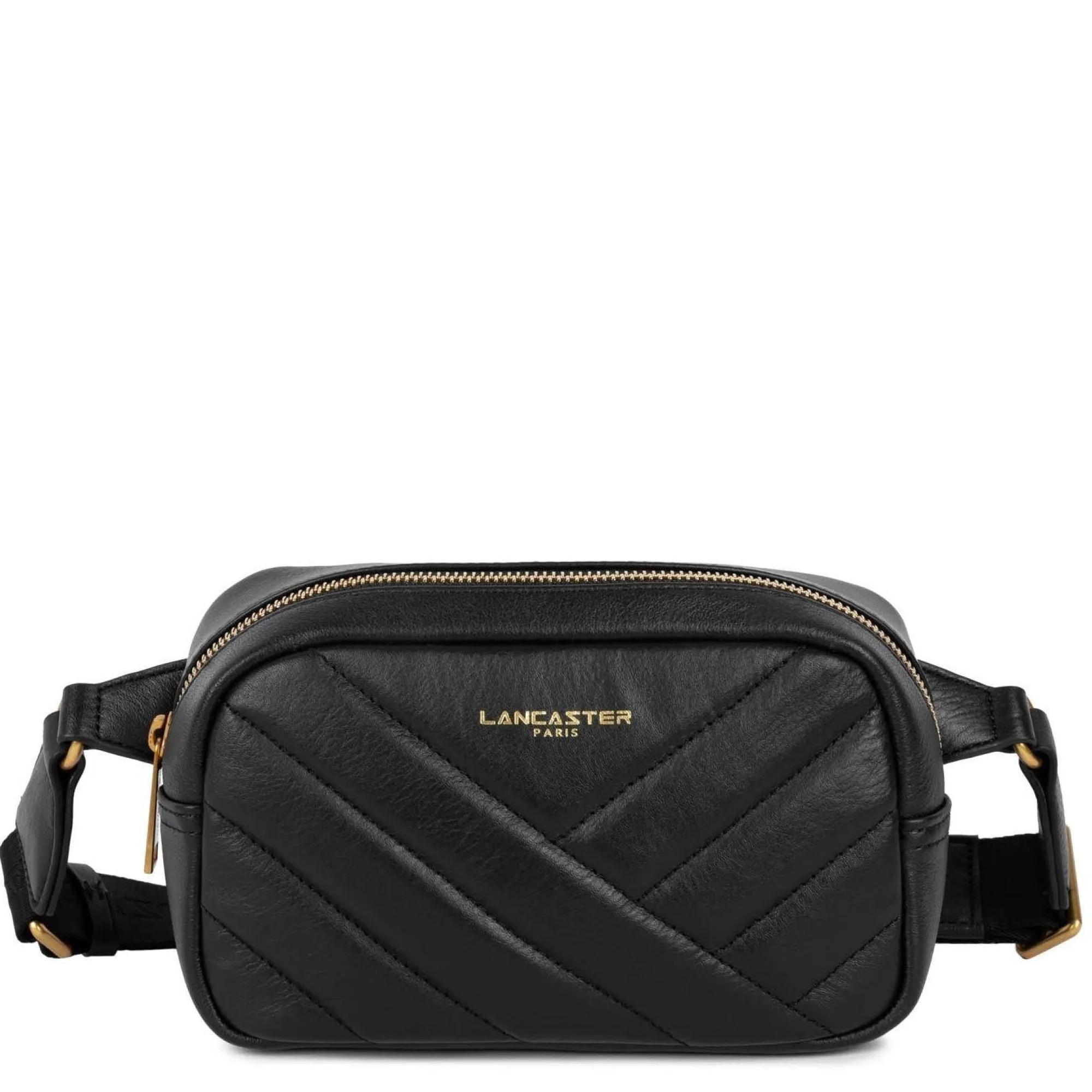 Lancaster Sacs Banane Femme*Sac banane zippe Soft Matelasse Noir