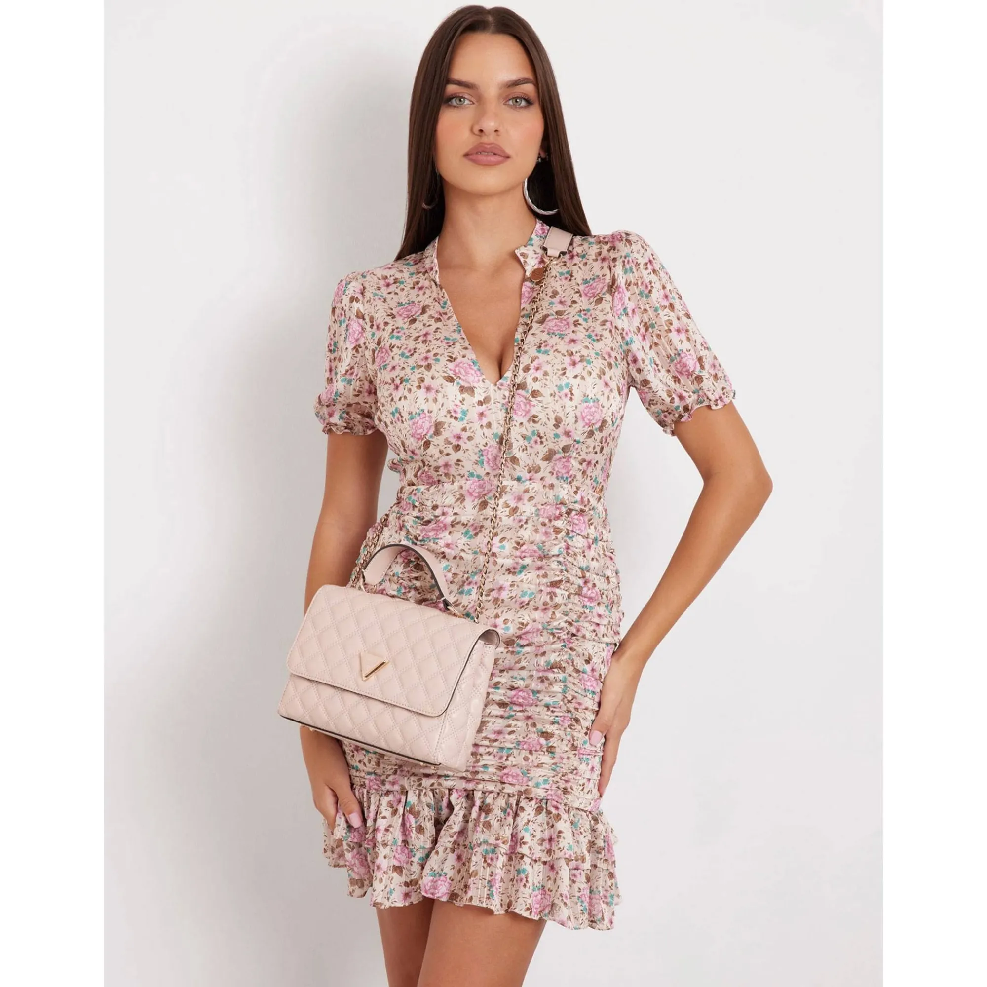 Guess Sacs Bandoulière*Sac bandouliere 2 compartiments Giully surpique Rose clair