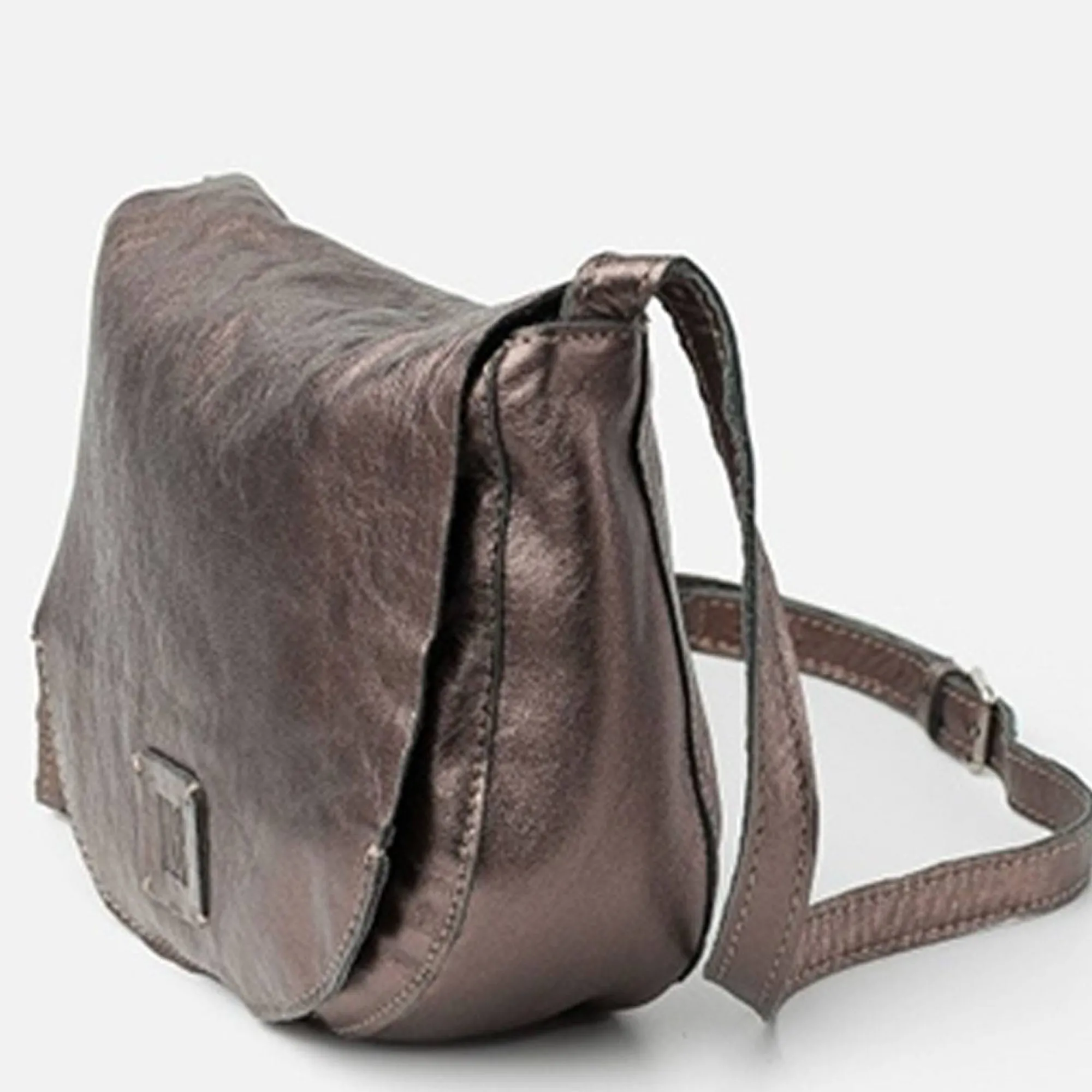 Biba Sacs Bandoulière*Sac bandouliere Chester Smog cuir metallise
