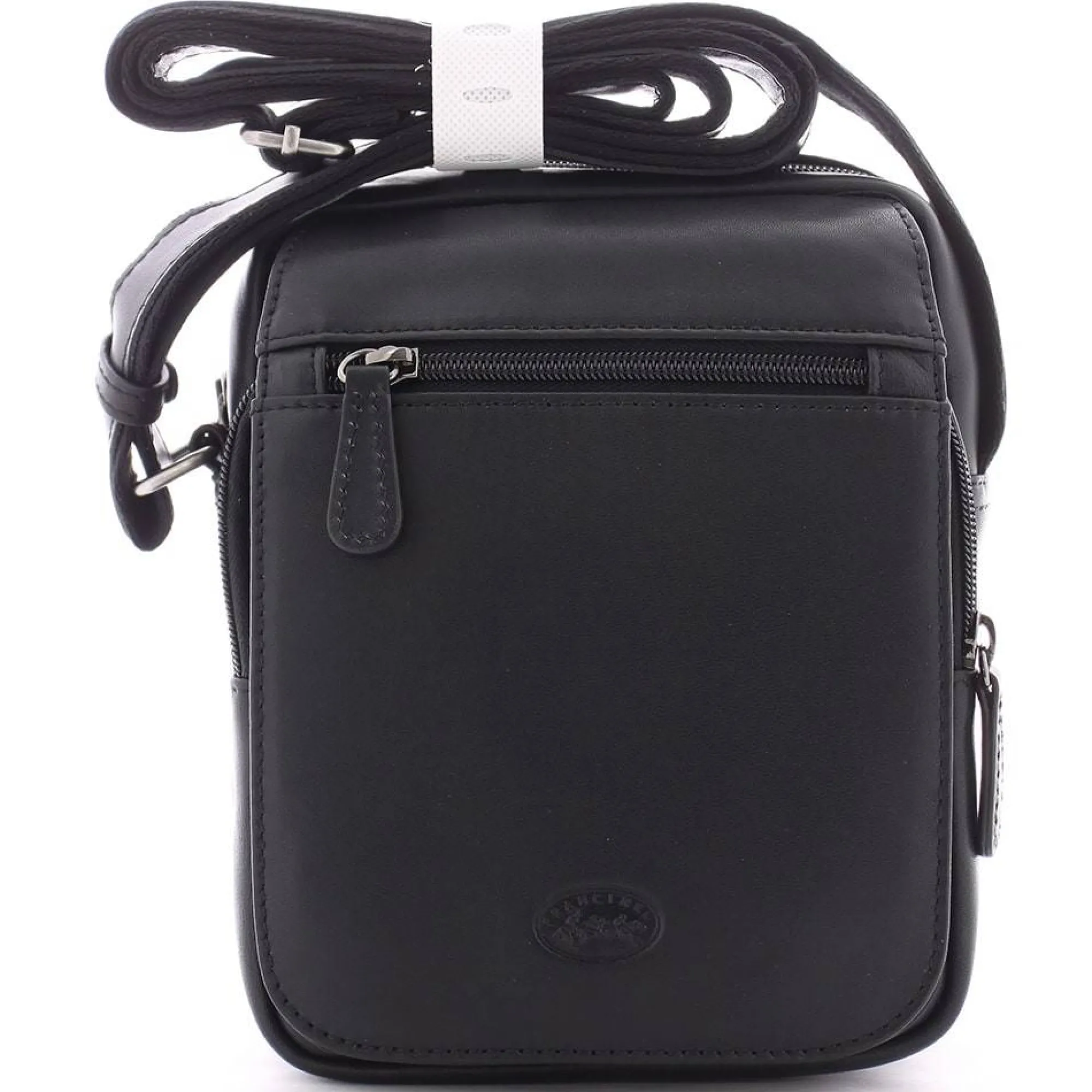 Francinel Sacoches Homme*Sac bandouliere en cuir lisse Palerme Noir