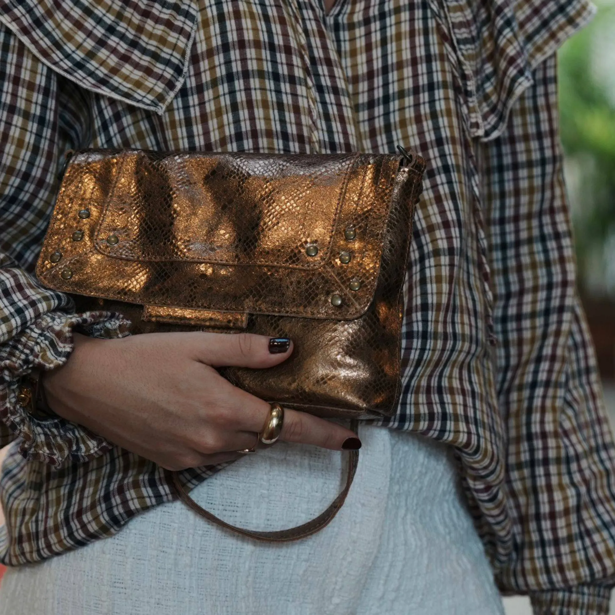 Pieces Sacs Bandoulière*Sac bandouliere Felizia cuir a rabat