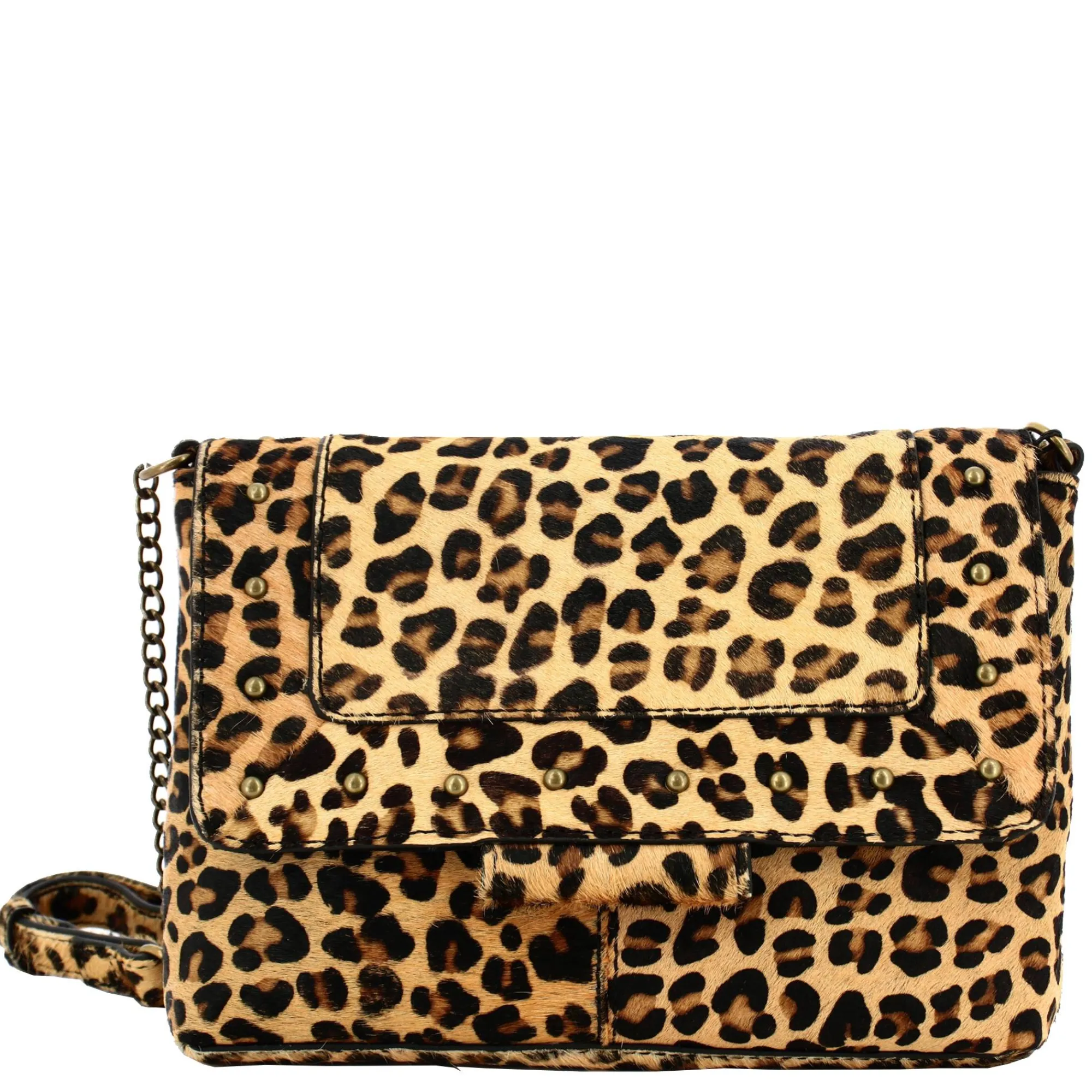 Pieces Sacs Bandoulière*Sac bandouliere Feliziora cuir facon leopard Beige Leopard