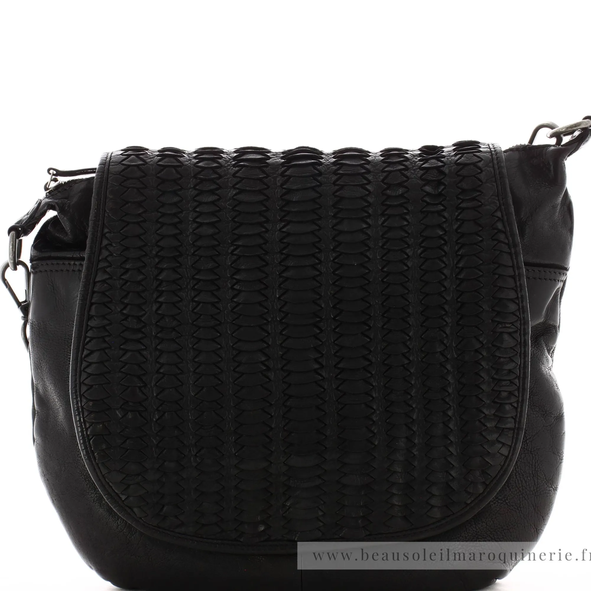 Biba Sacs Porté Épaule | Sacs Bandoulière*Sac bandouliere Hardy a rabat tresse Noir