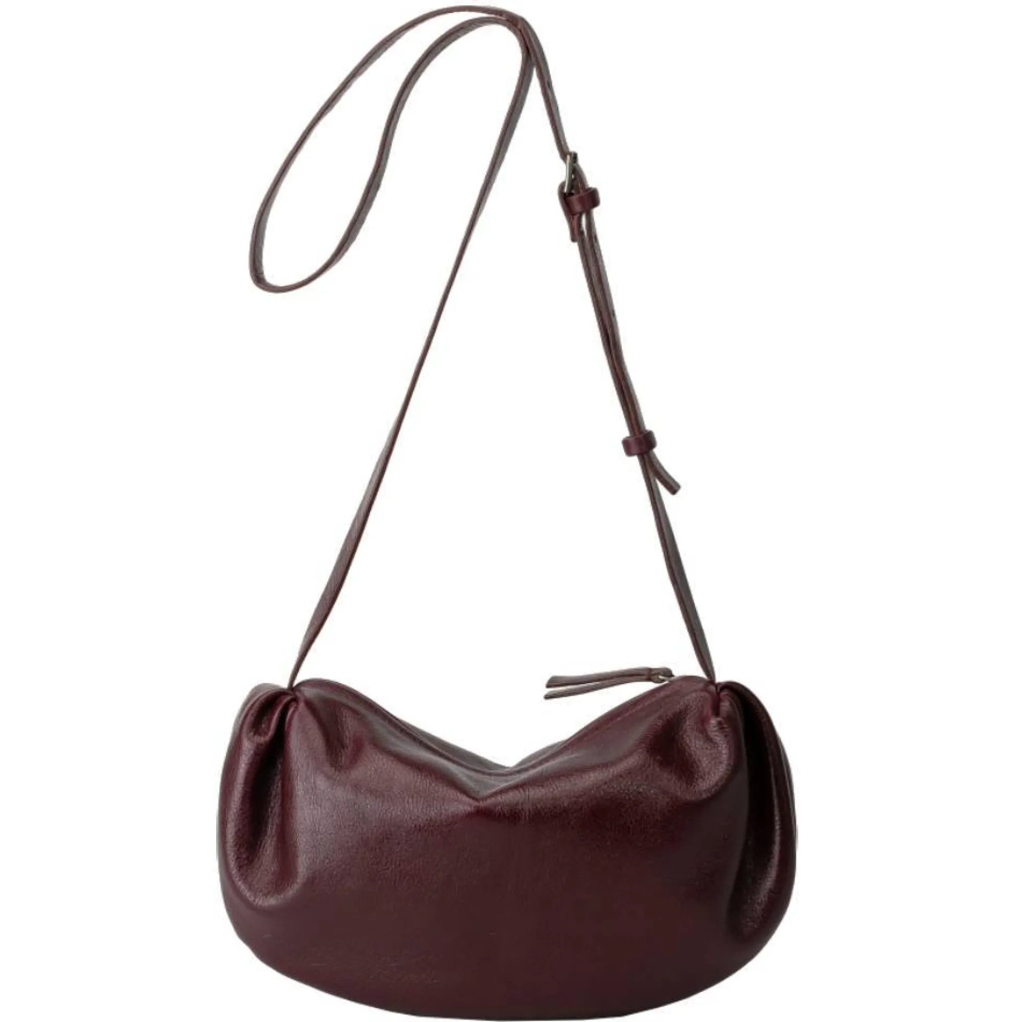 Biba Sacs Bandoulière*Sac bandouliere Irvine zippe en cuir Aubergine
