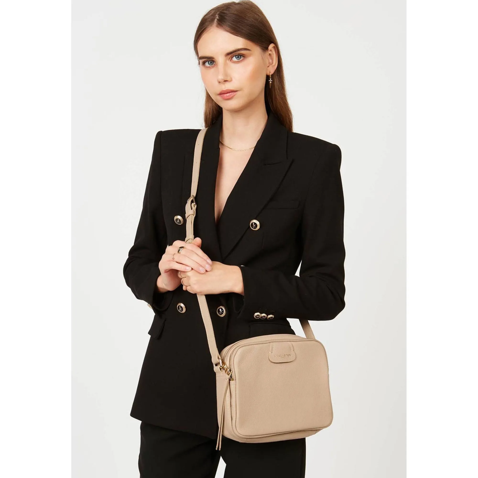 Lancaster Sacs Bandoulière*Sac bandouliere zippe Dune