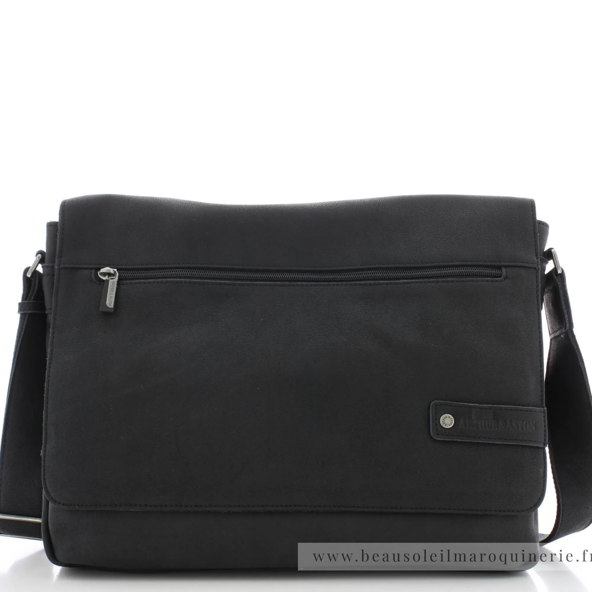 Arthur Aston Sacs Besace*Sac besace homme Oscar en cuir Noir