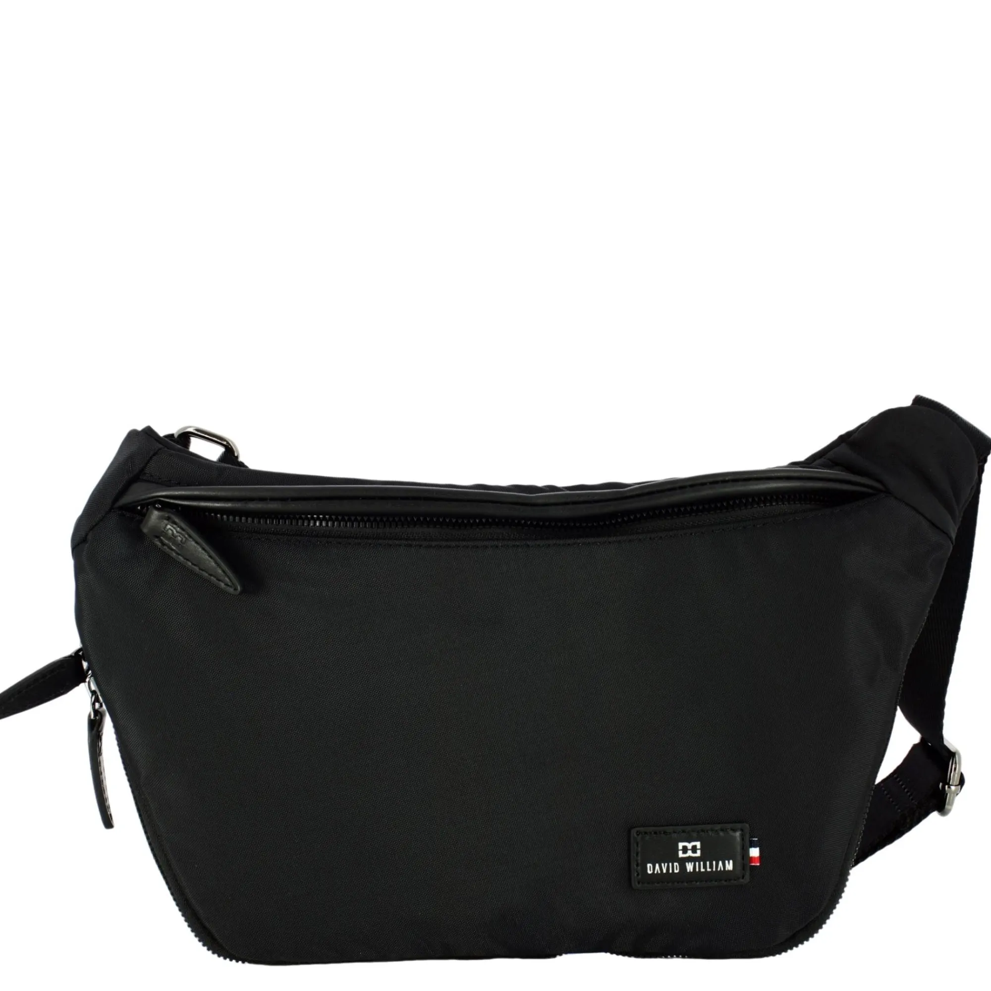 David William Sacs Besace*Sac besace homme zippe en toile Noir