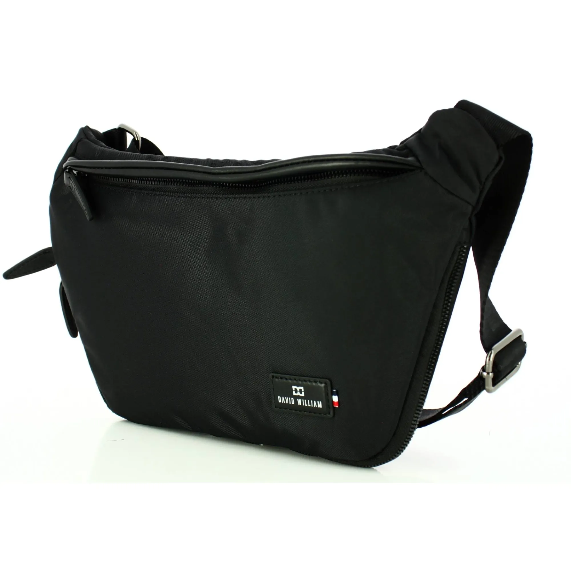 David William Sacs Besace*Sac besace homme zippe en toile Noir
